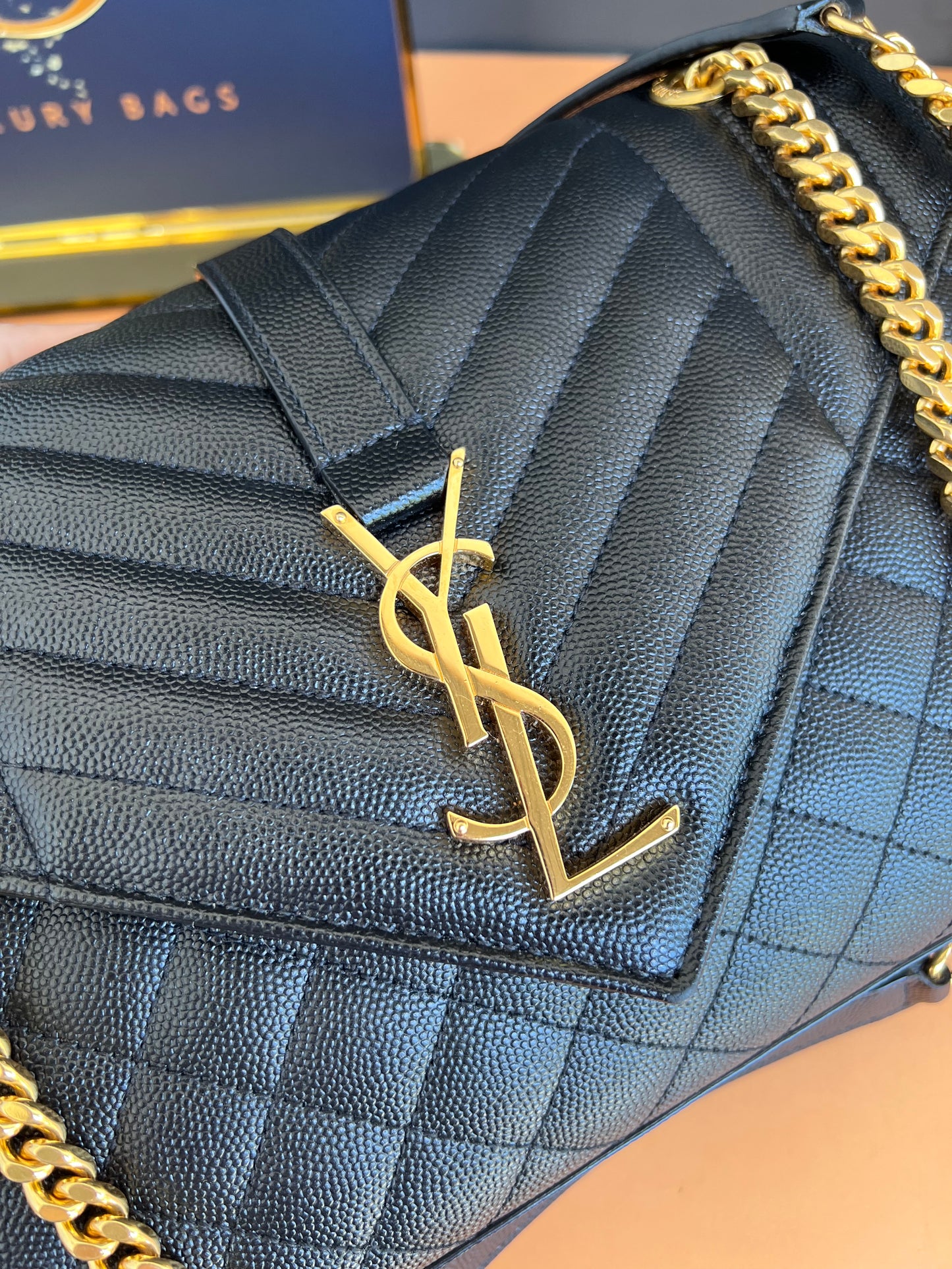 YSL SAINT LAURENT ENVELOPE FLAP SMALL