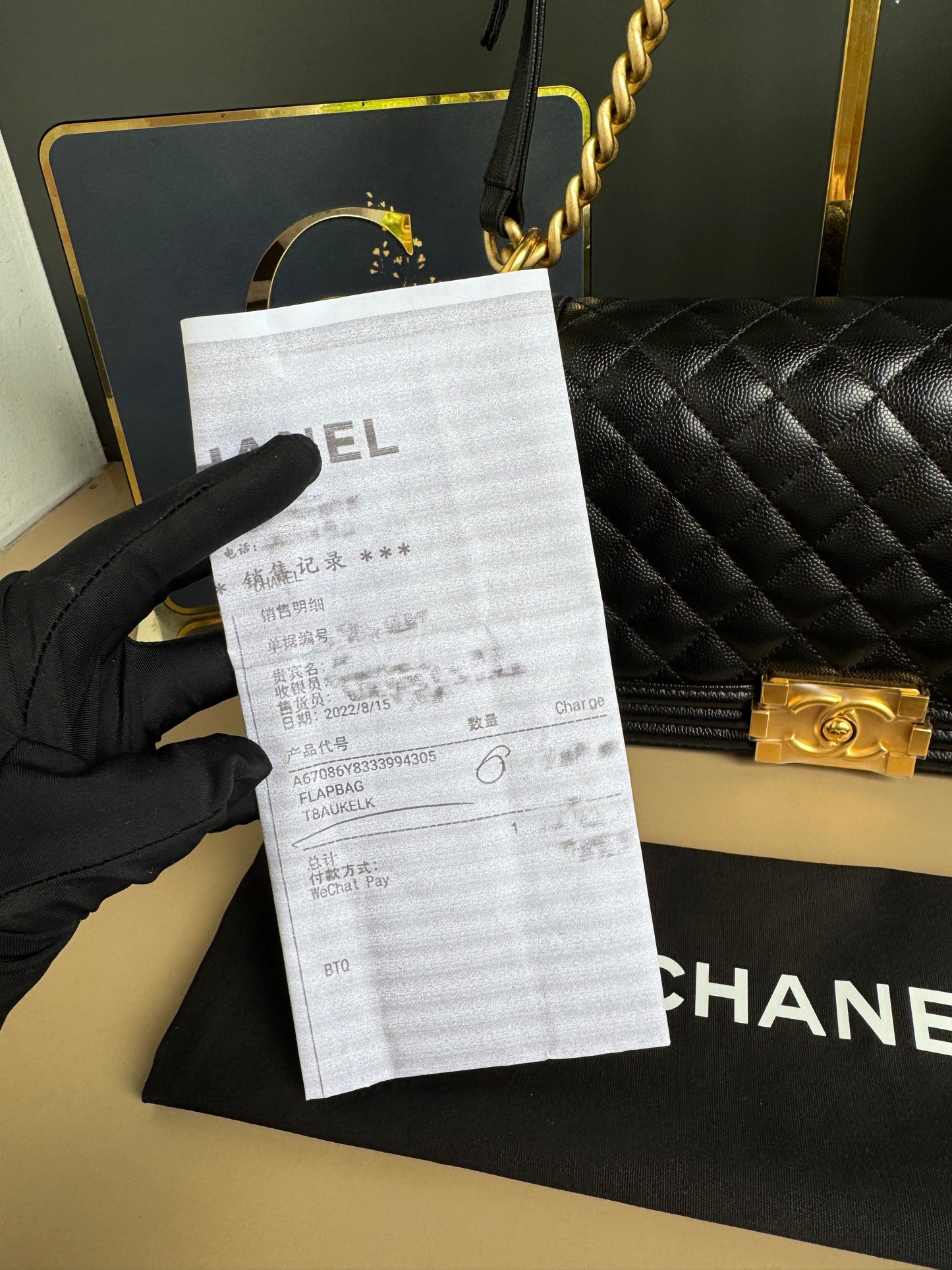 CHANEL LE BOY OLD MEDIUM CAVIAR