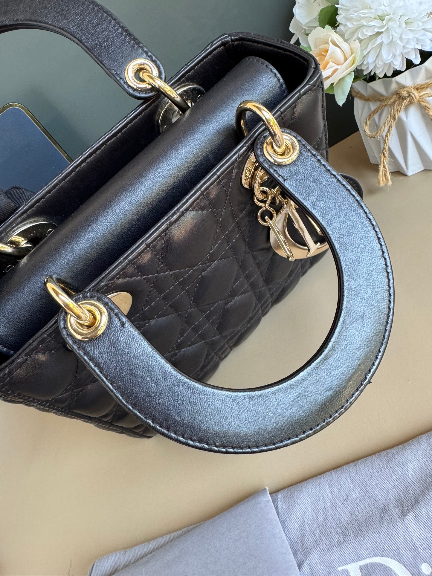 LADY DIOR SMALL LAMBSKIN GHW