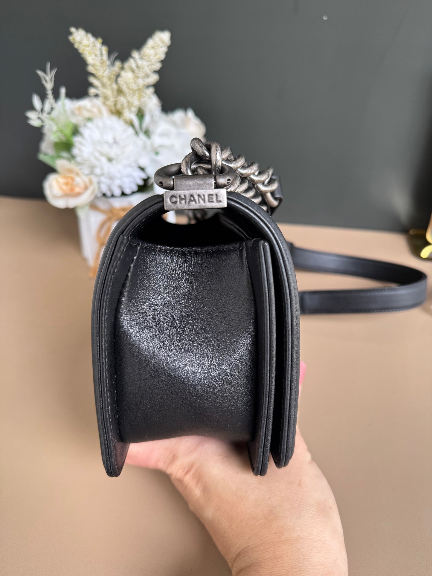 CHANEL LE BOY SMALL CHEVRON