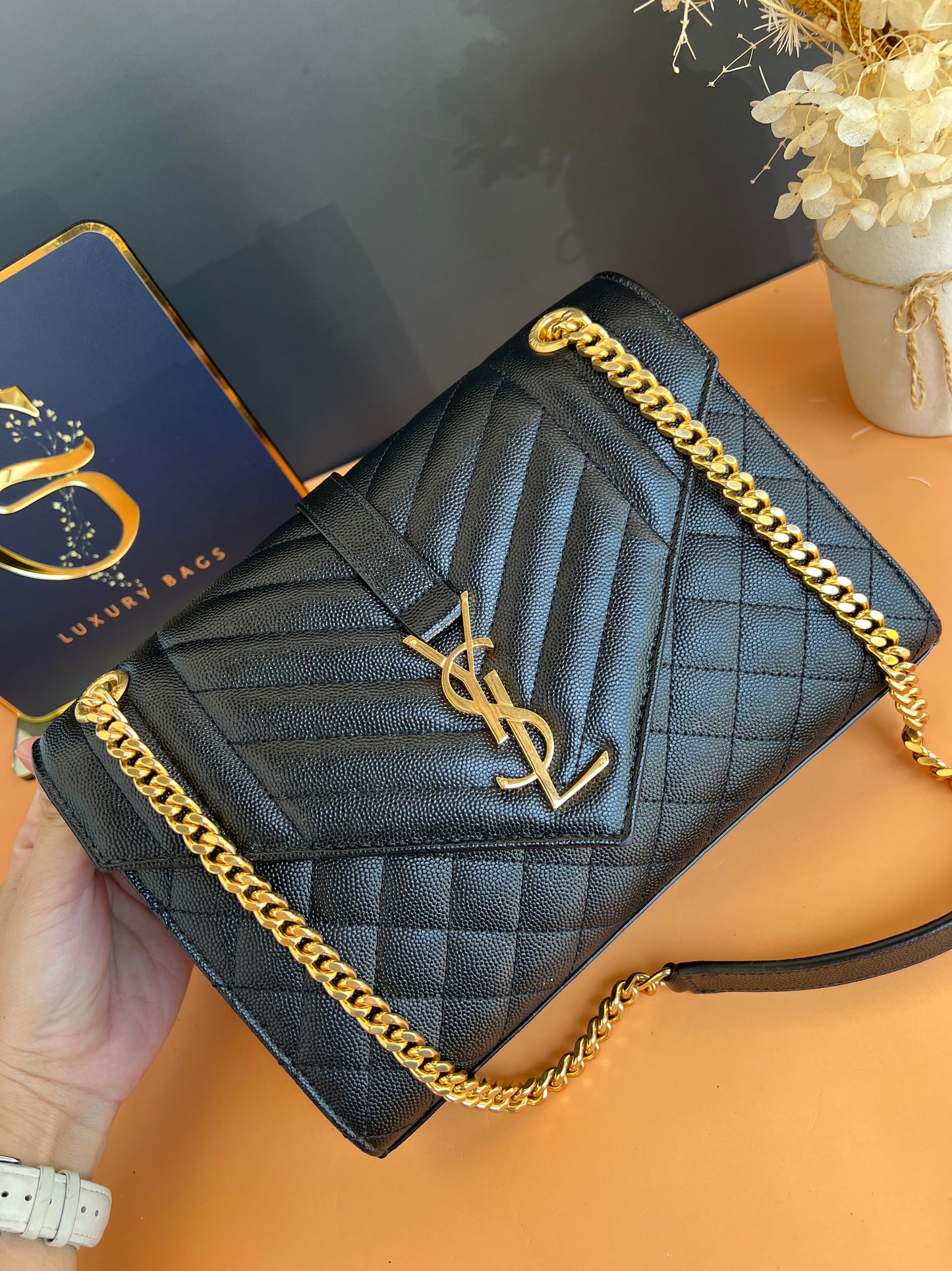 YSL SAINT LAURENT ENVELOPE FLAP SMALL