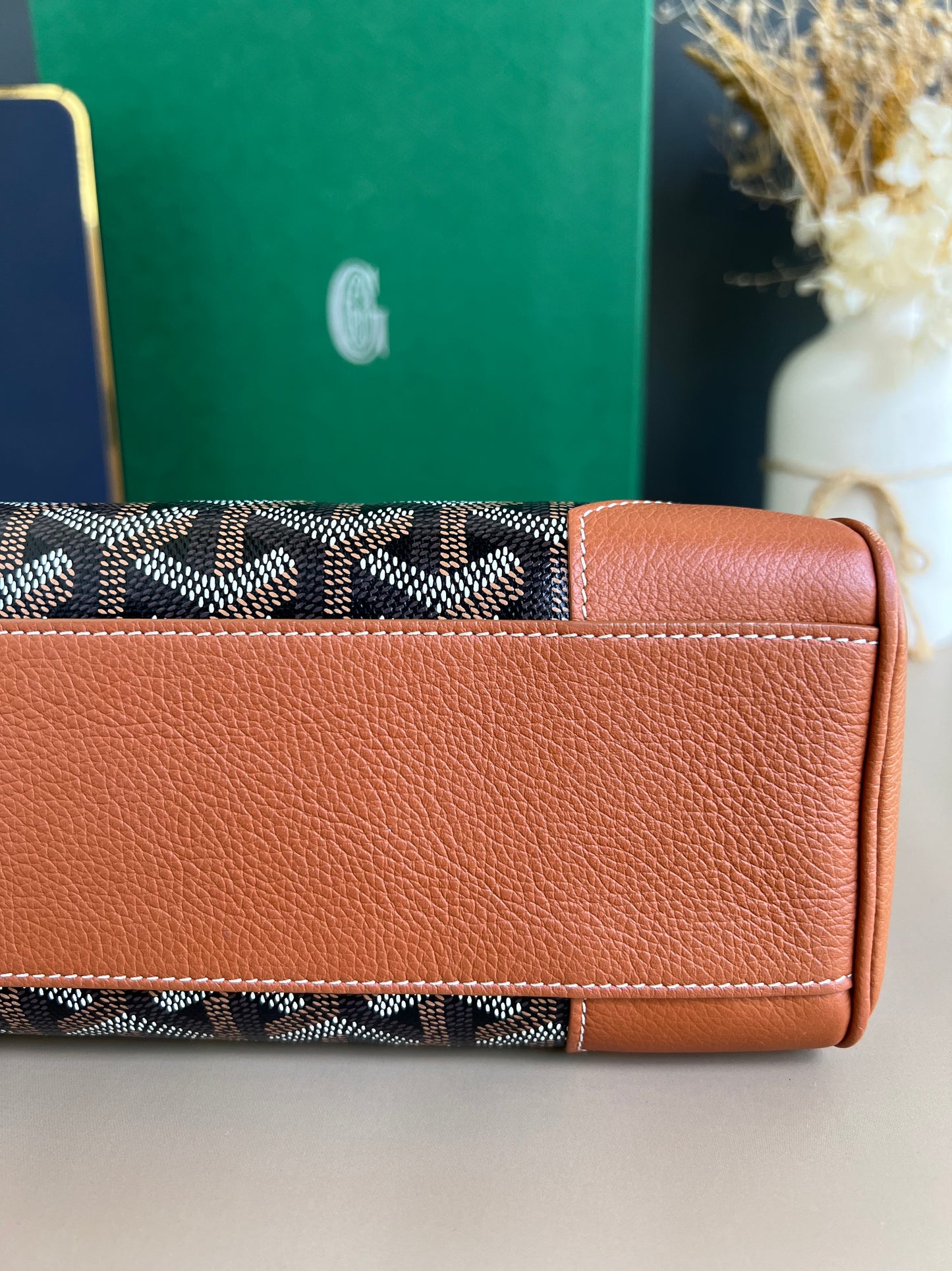 GOYARD MINI SAIGON TAN/BLACK