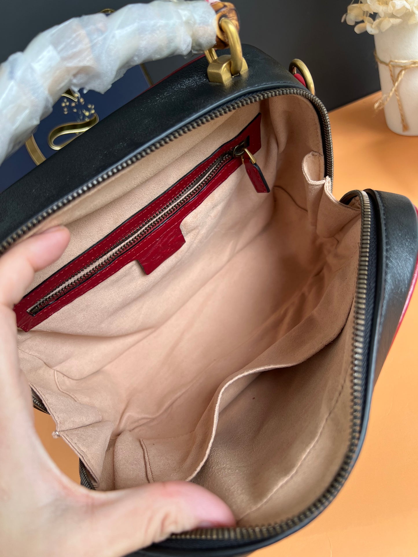 GUCCI MARMONT BAMBOO TOP HANDLE