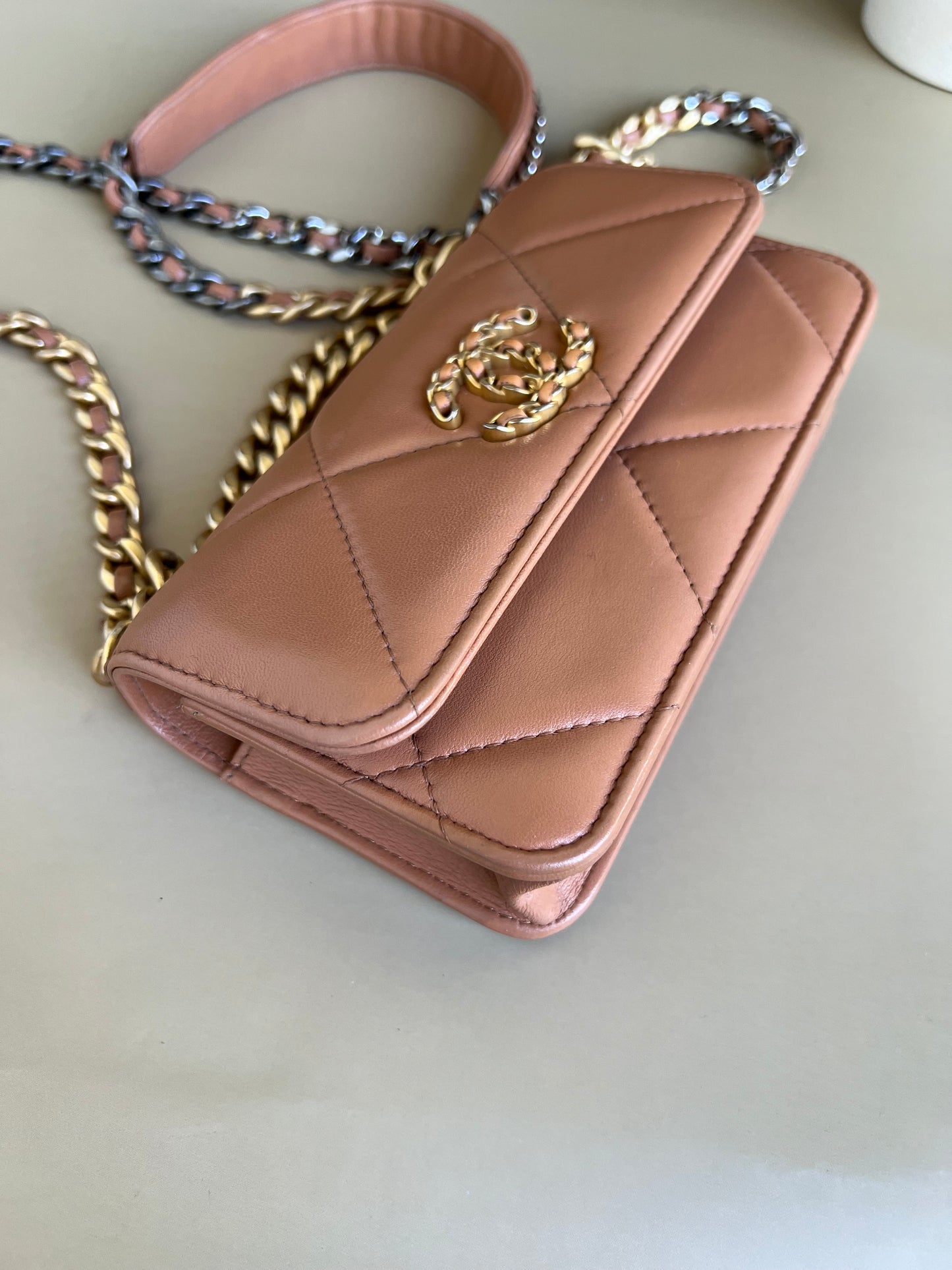 CHANEL C19 WALLET ON CHAIN