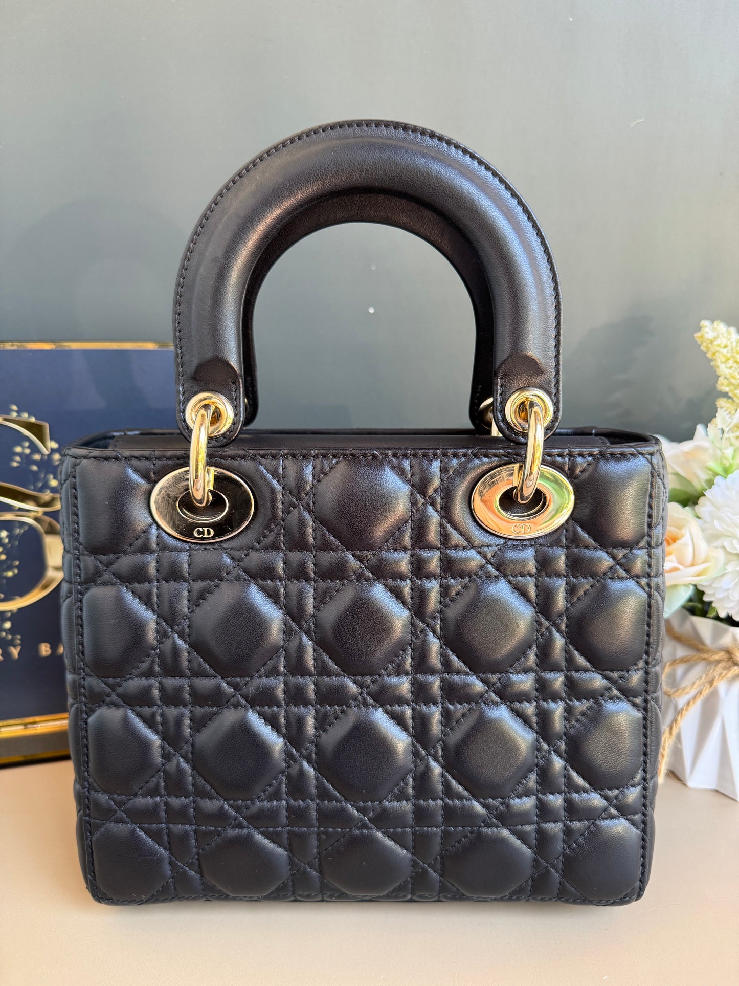 LADY DIOR SMALL LAMBSKIN GHW