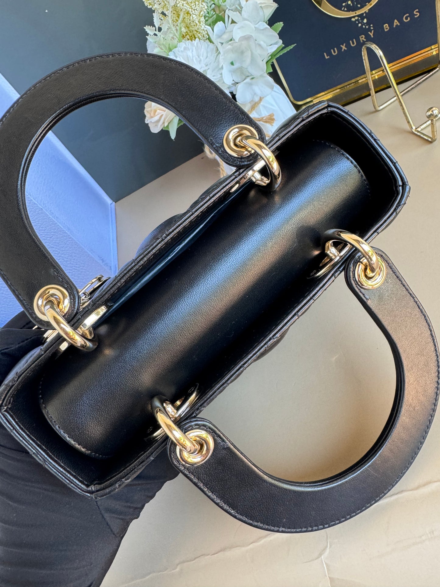 LADY DIOR SMALL LAMBSKIN GHW