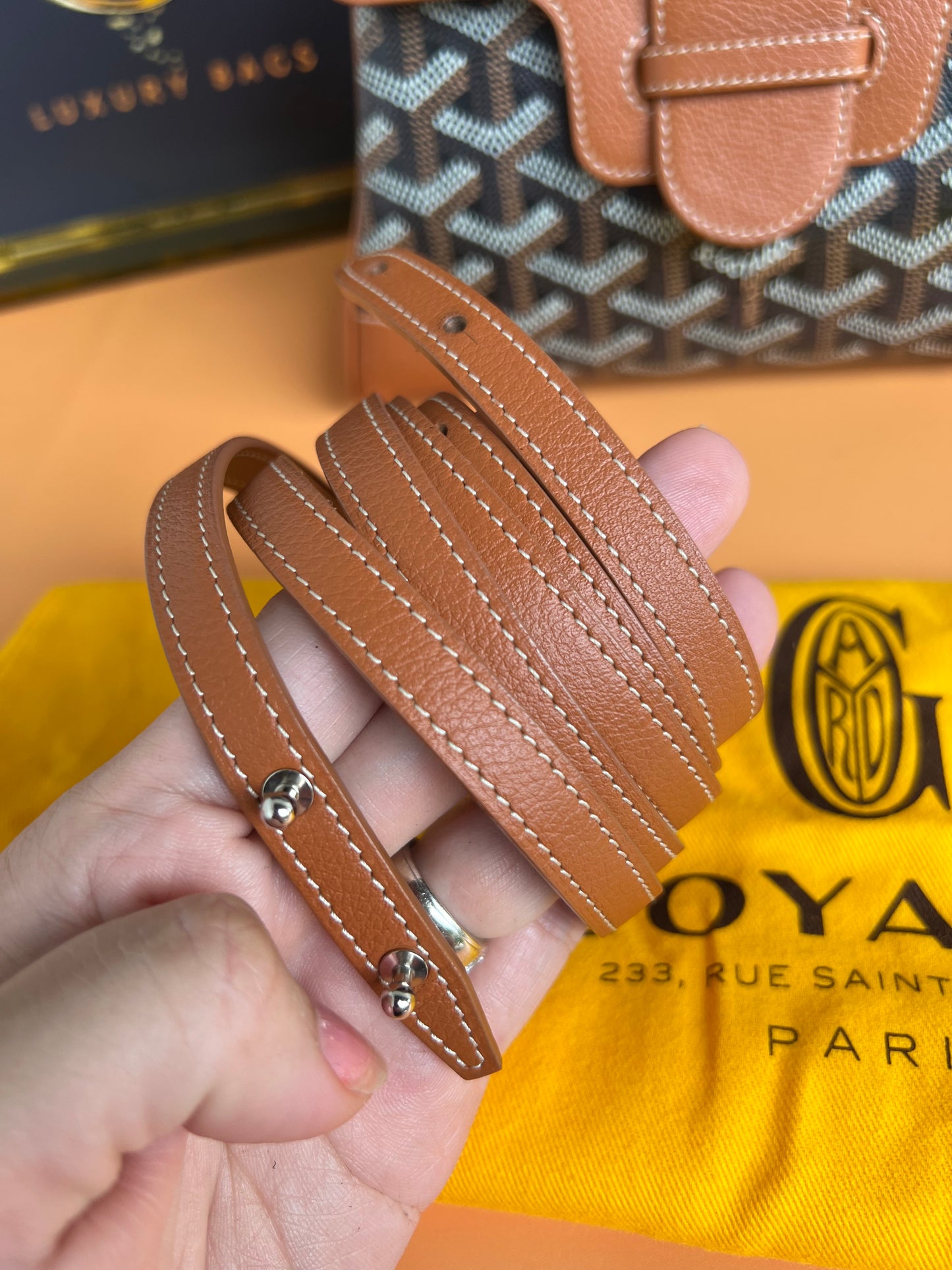 GOYARD MINI SAIGON BLACK/TAN