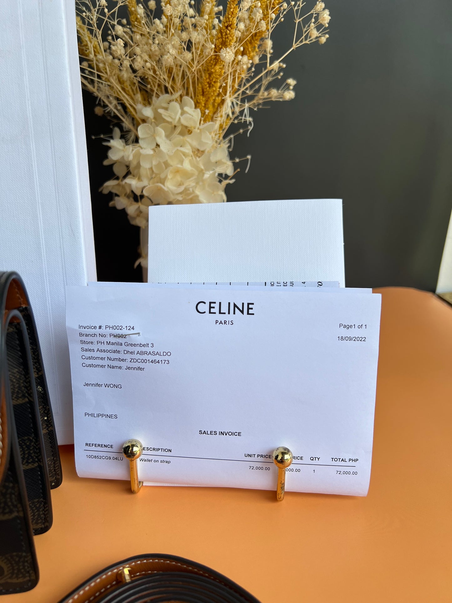 CELINE WALLET ON STRAP