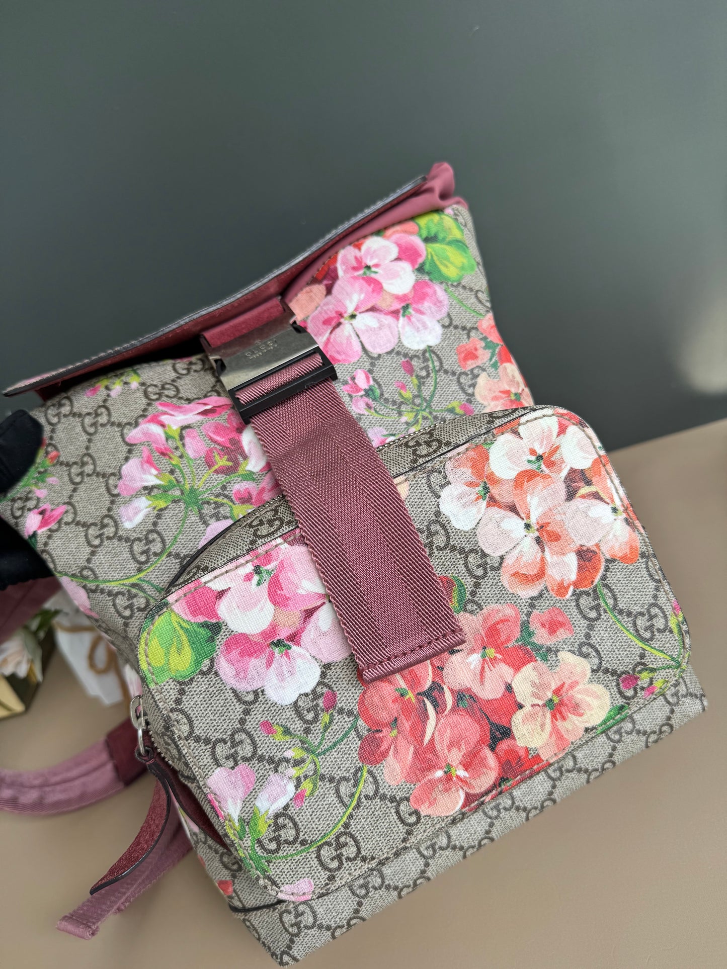 GUCCI FLORAL BACKPACK