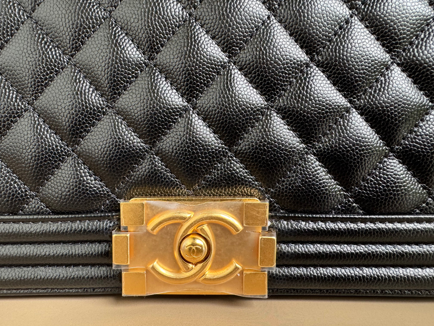 CHANEL LE BOY OLD MEDIUM CAVIAR