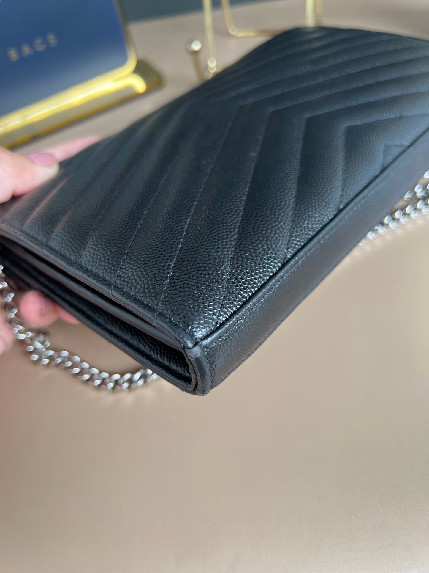 YSL WALLET ON CHAIN MEDIUM