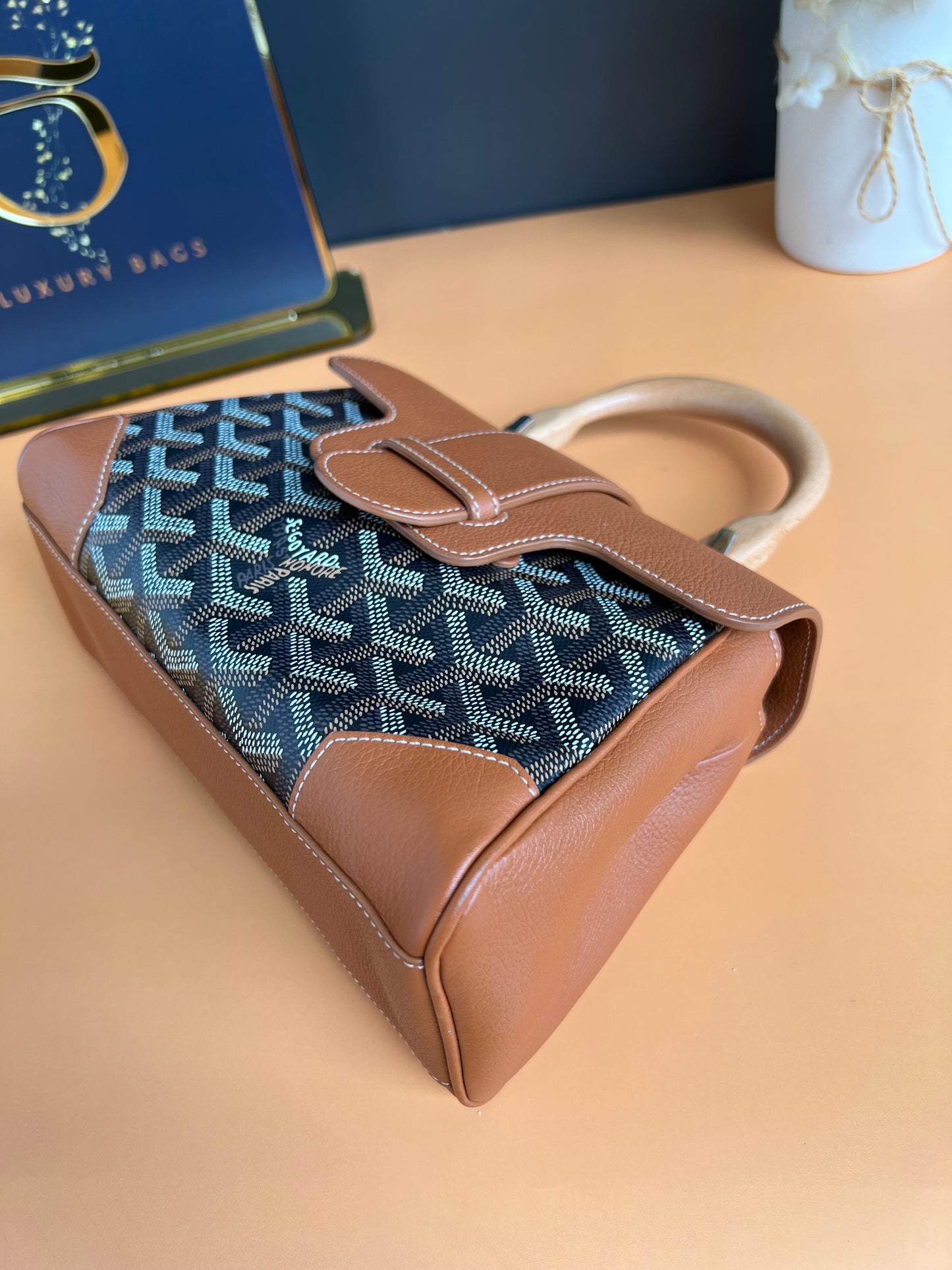 GOYARD MINI SAIGON BLACK/TAN