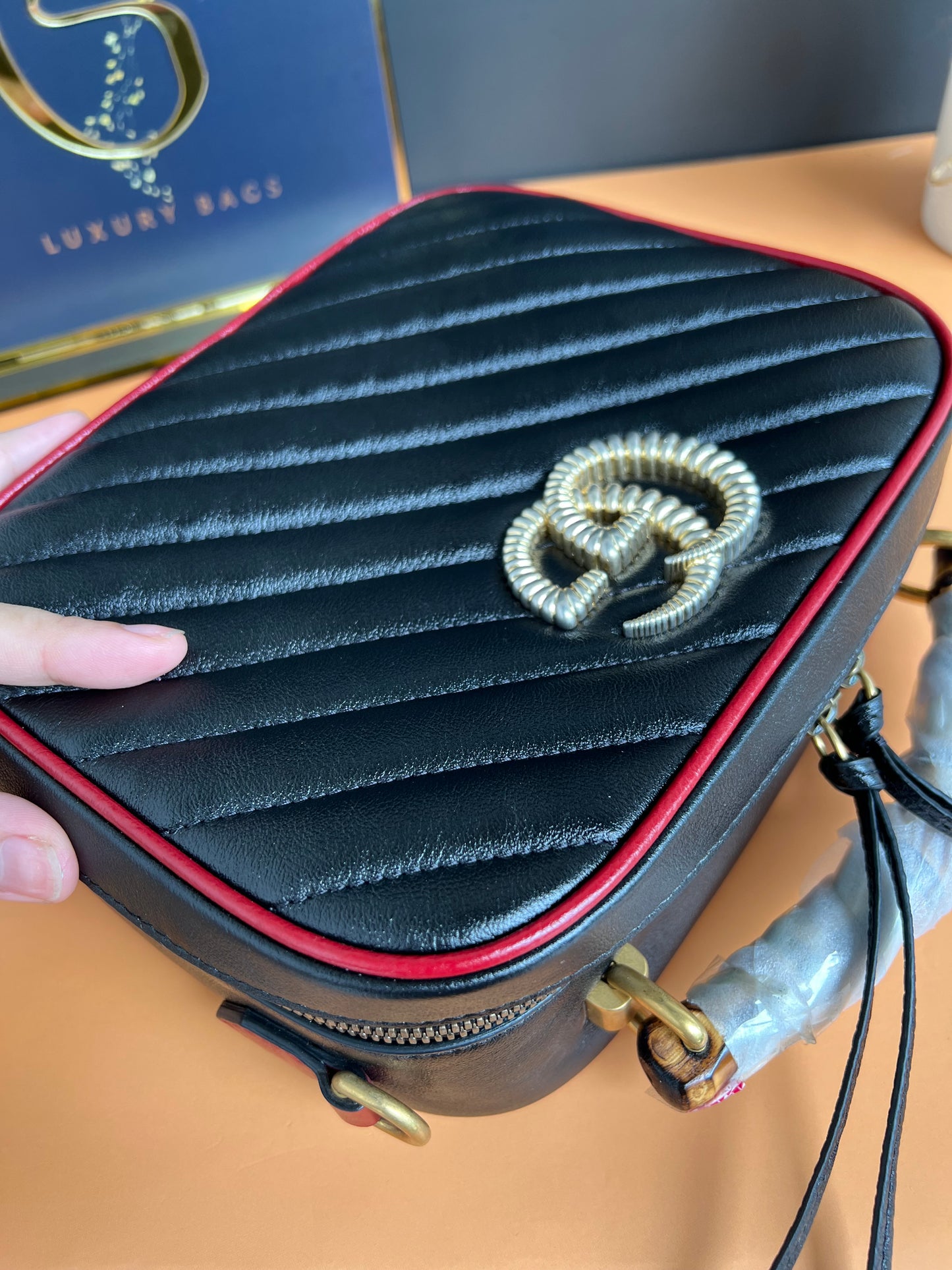 GUCCI MARMONT BAMBOO TOP HANDLE