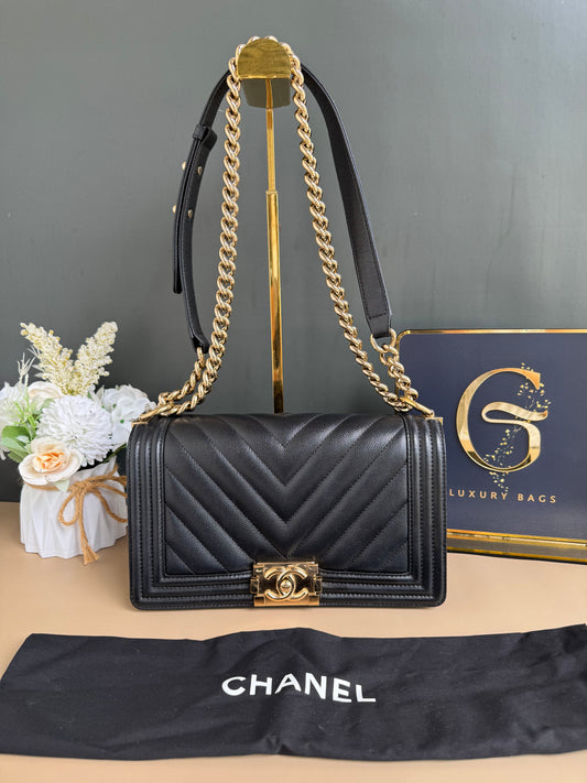 CHANEL LE BOY OLD MEDIUM CHEVRON
