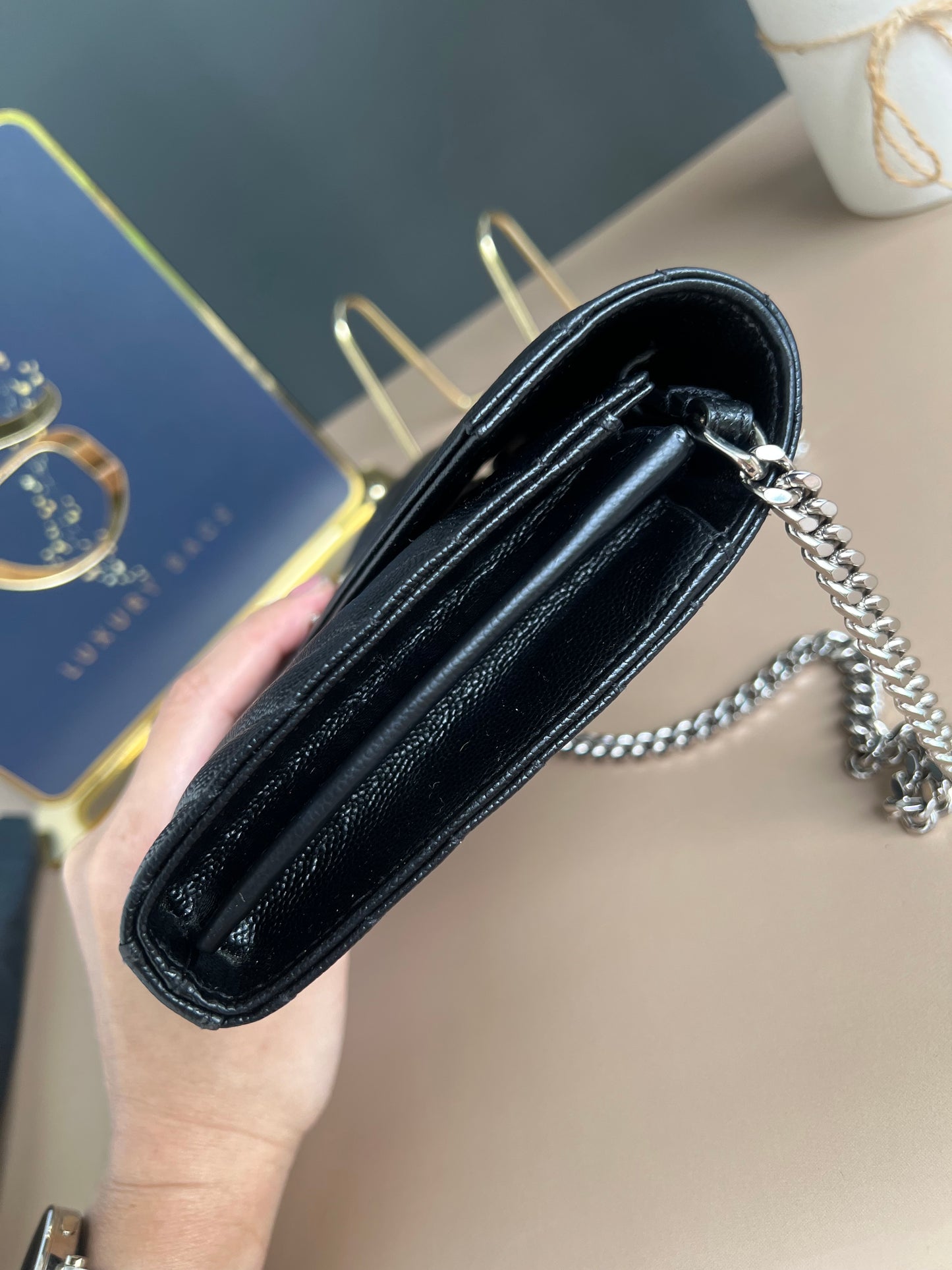 YSL WALLET ON CHAIN MEDIUM