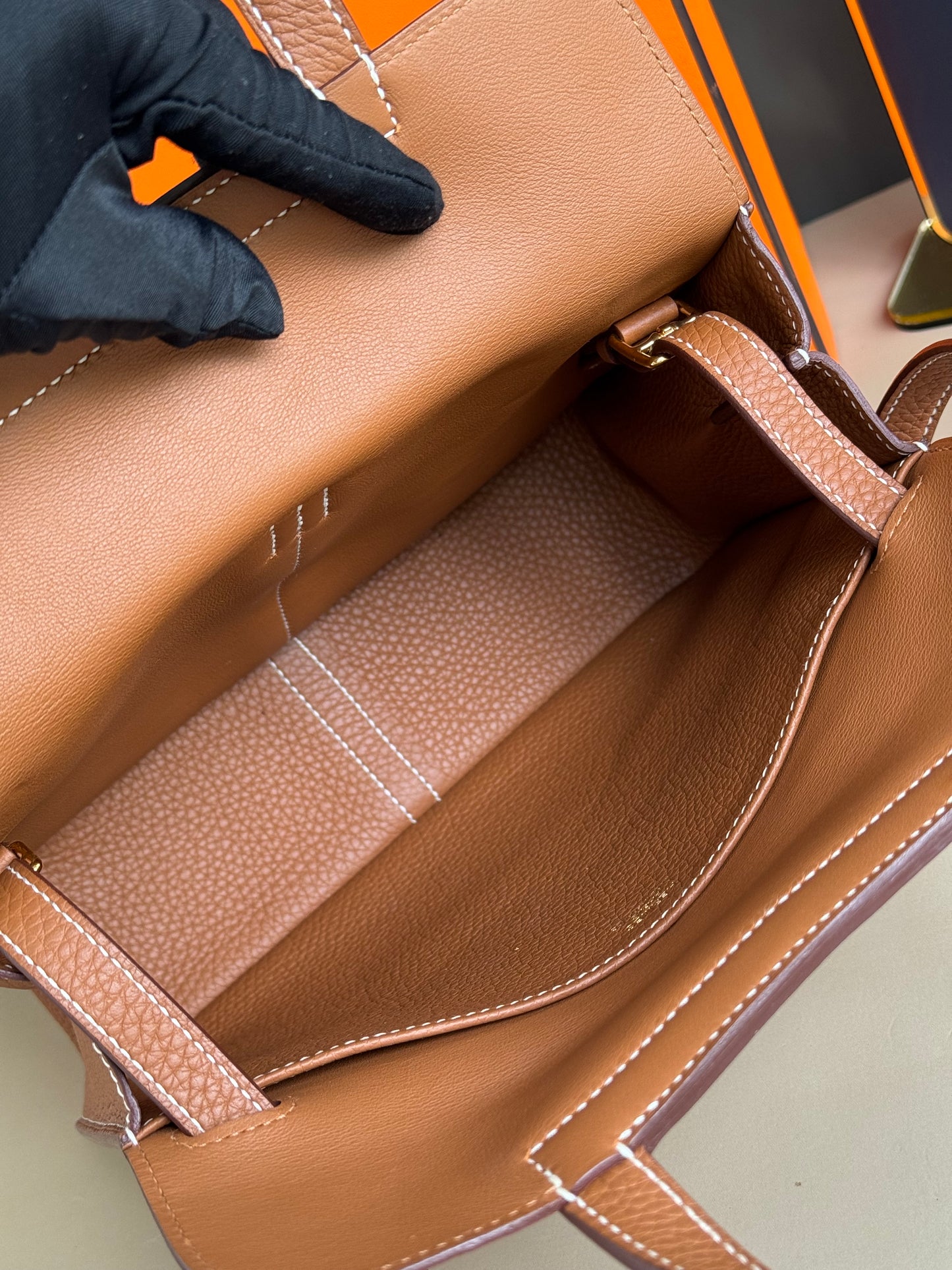 HERMES HALZAN 25 GOLD ON GHW