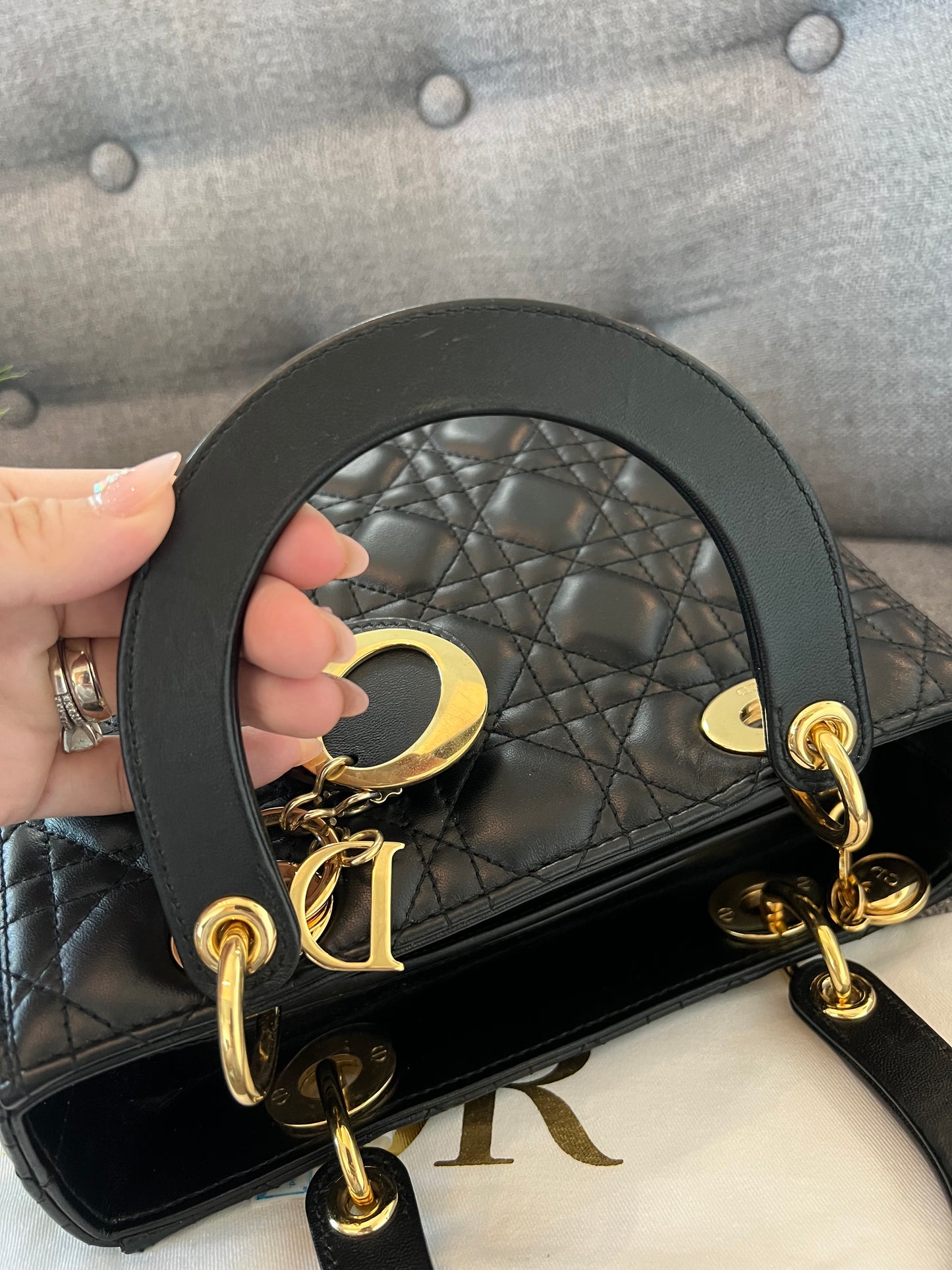 LADY DIOR MEDIUM BLACK