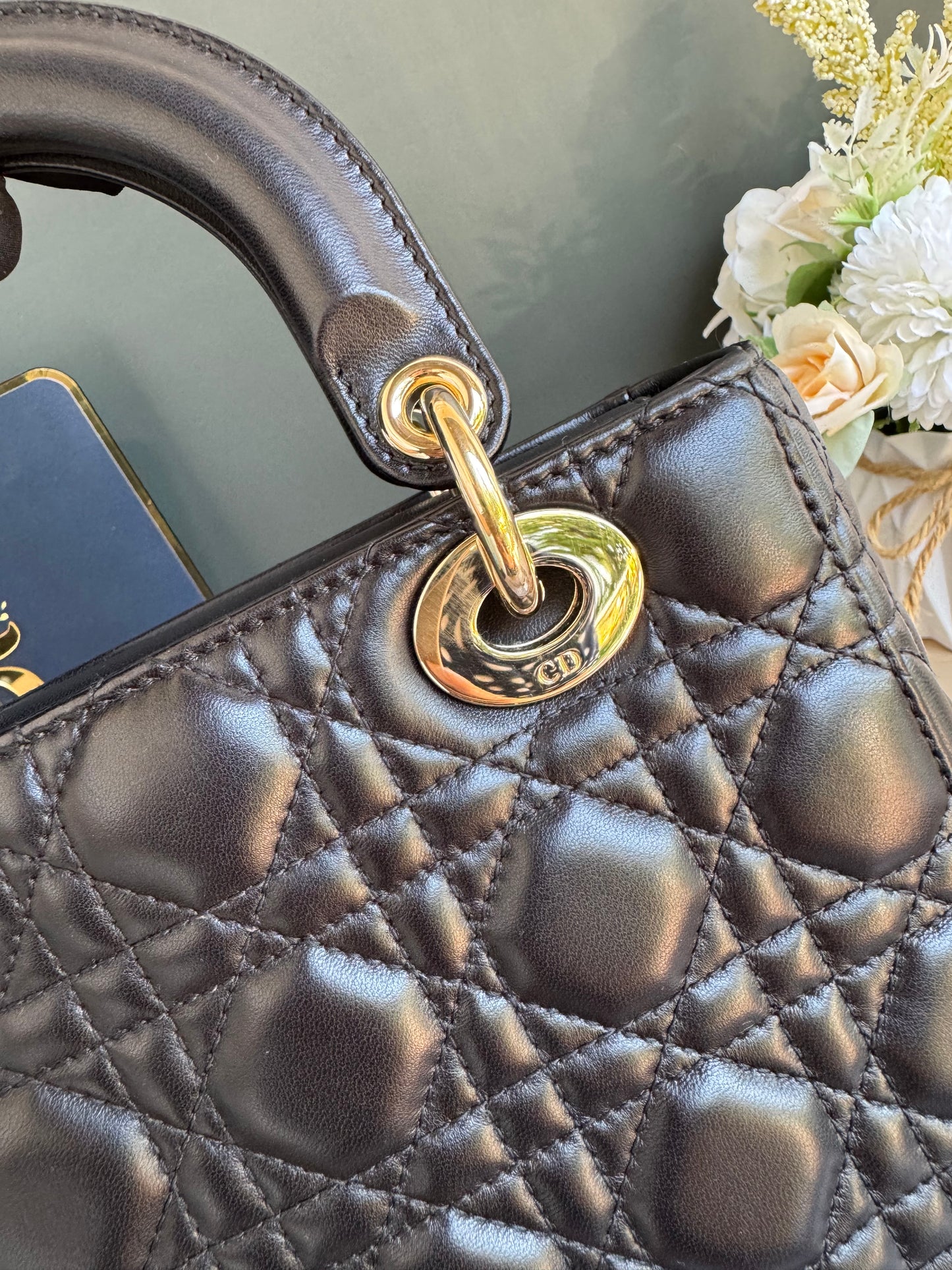 LADY DIOR SMALL LAMBSKIN GHW