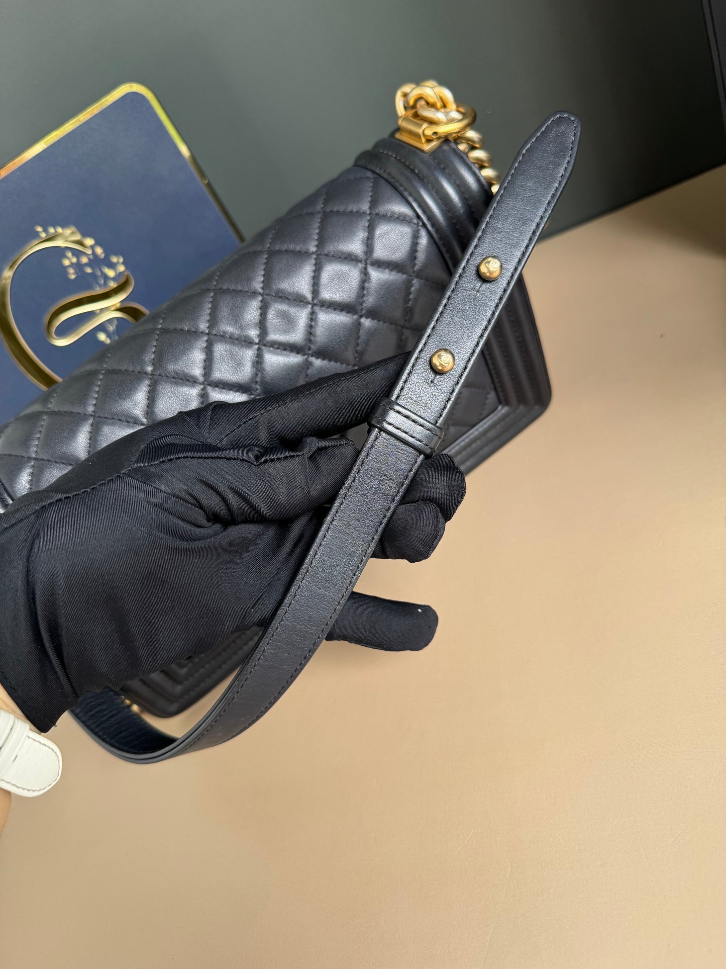 CHANEL LE BOY OLD MEDIUM LAMBSKIN