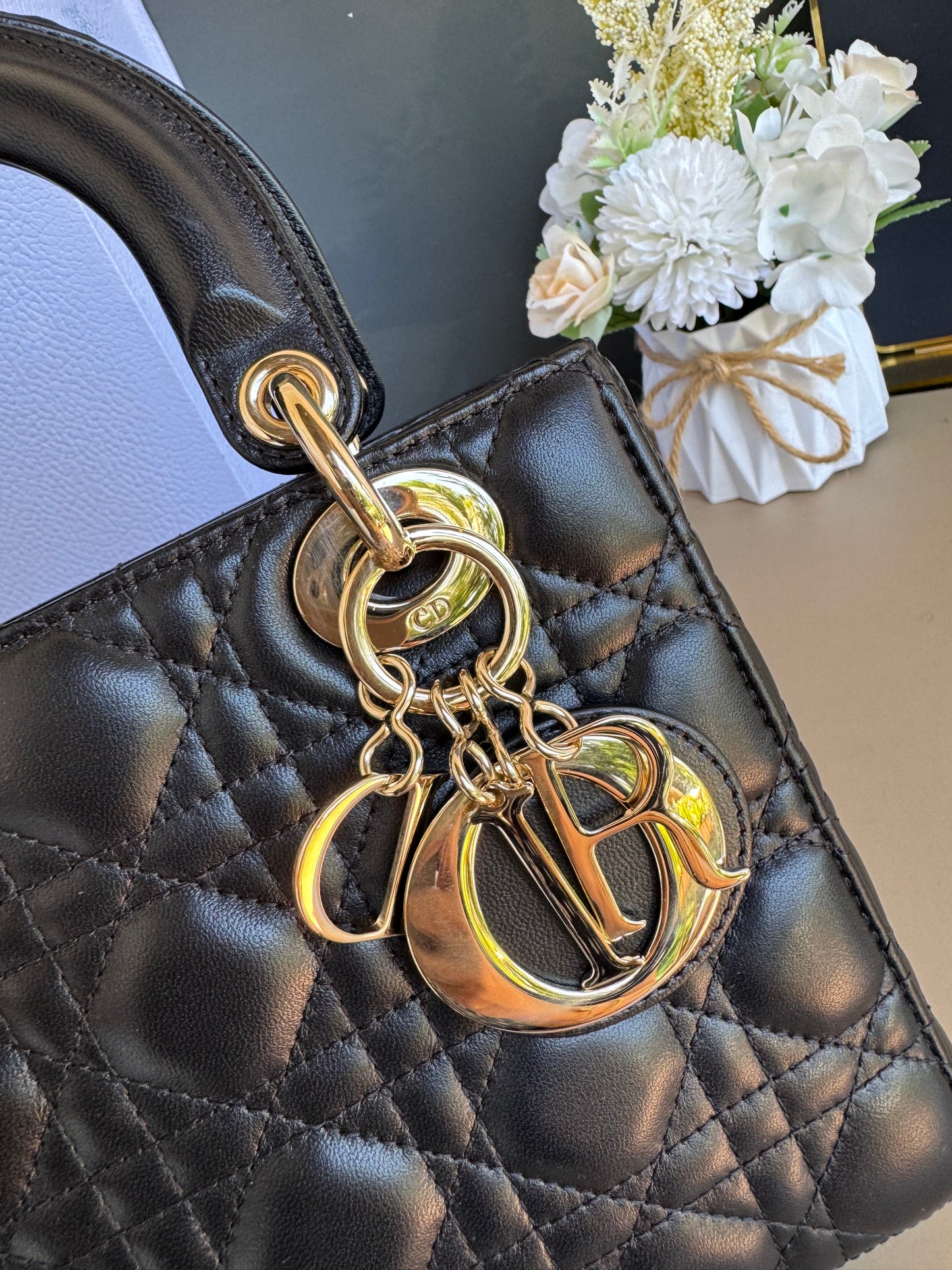 LADY DIOR SMALL LAMBSKIN GHW