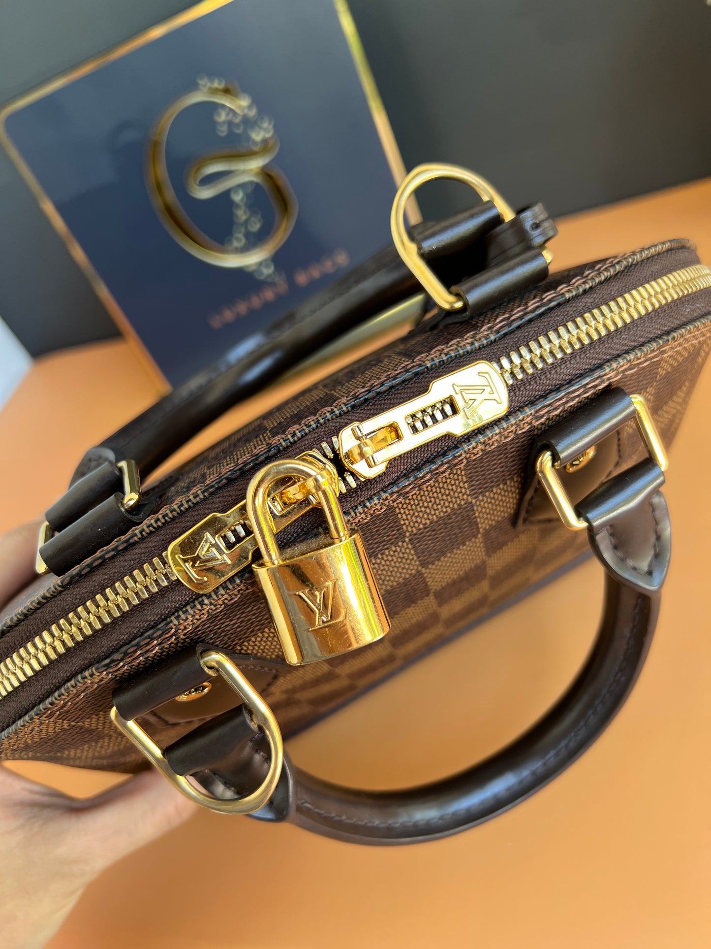 LOUIS VUITTON BB ALMA DAMIER EBENE