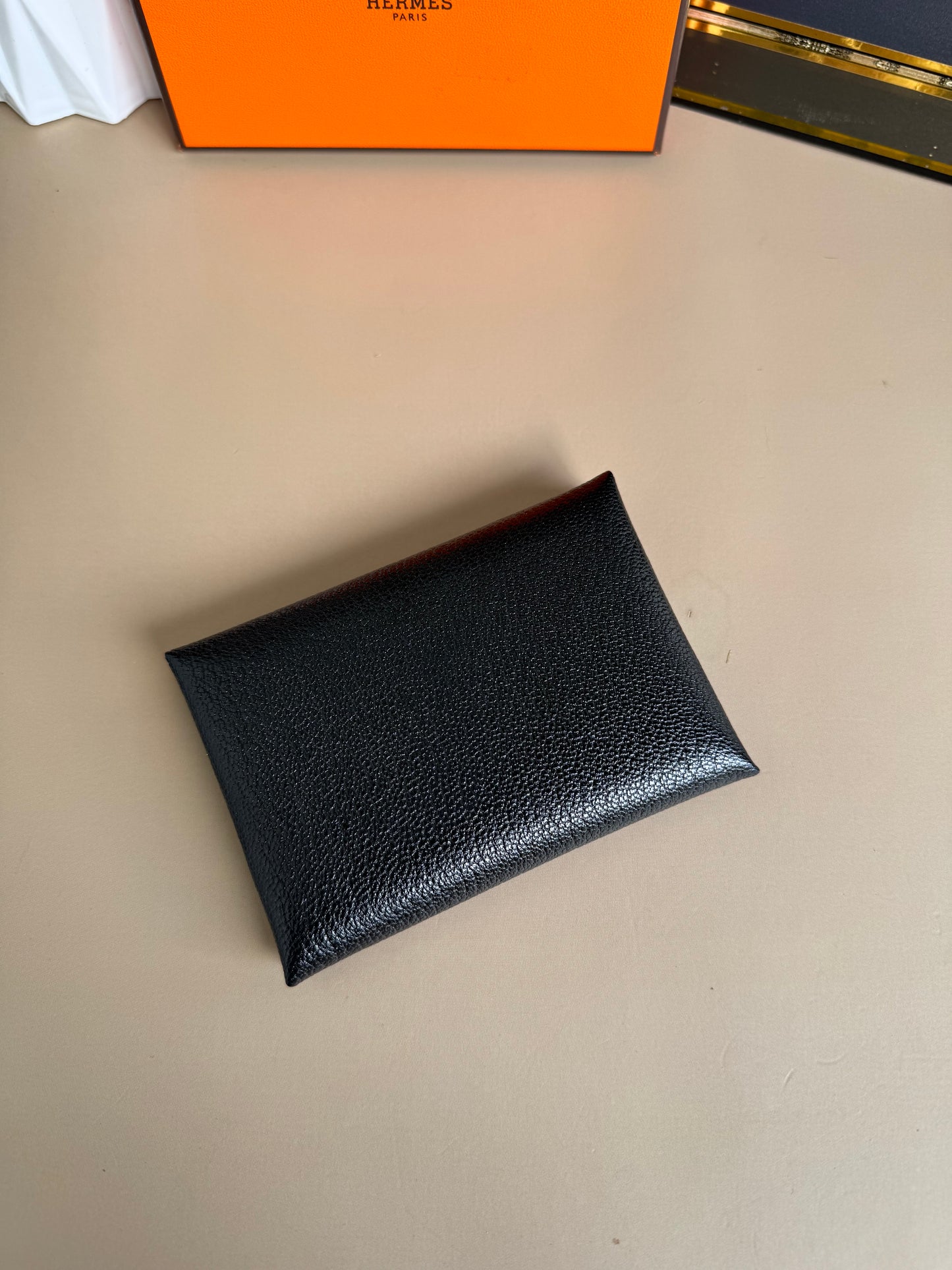 Brandnew HERMES Calvi Duo Compact card holder
