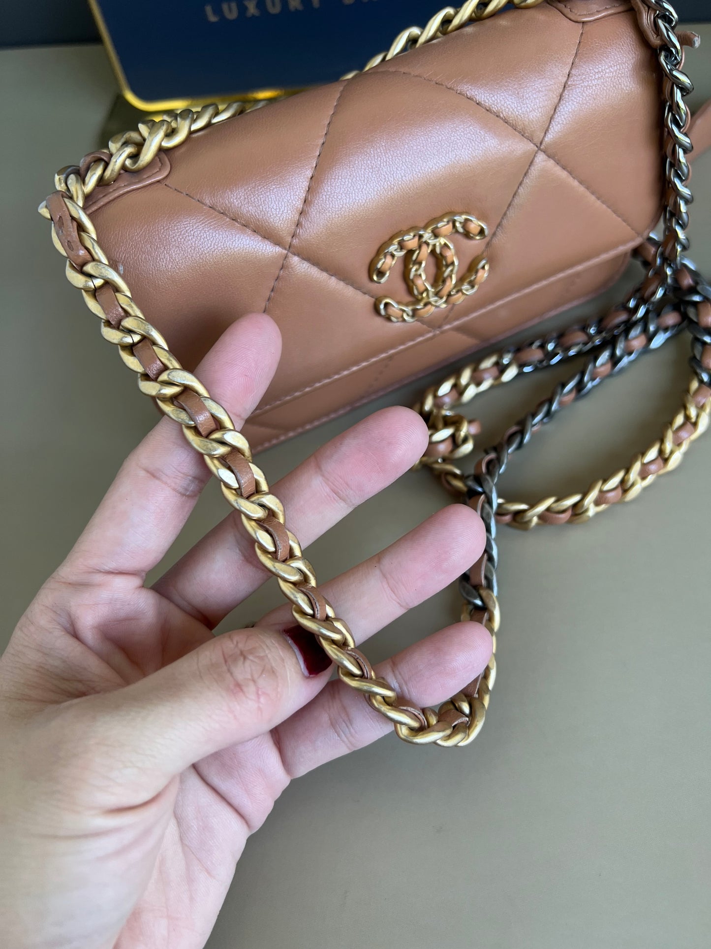 CHANEL C19 WALLET ON CHAIN