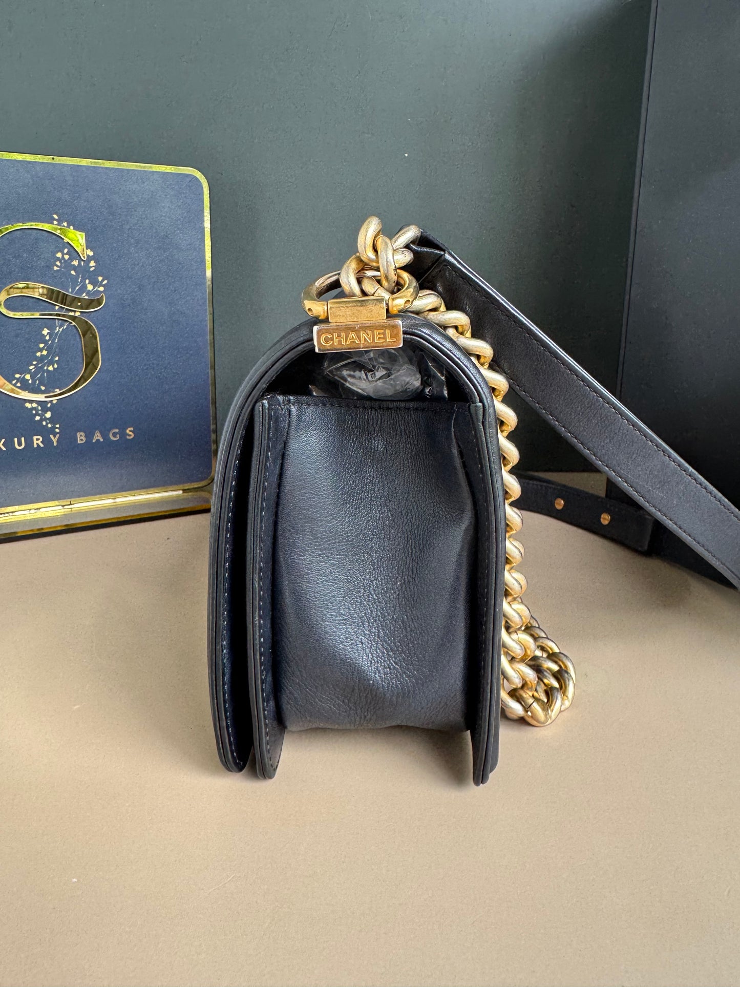 CHANEL LE BOY OLD MEDIUM LAMBSKIN