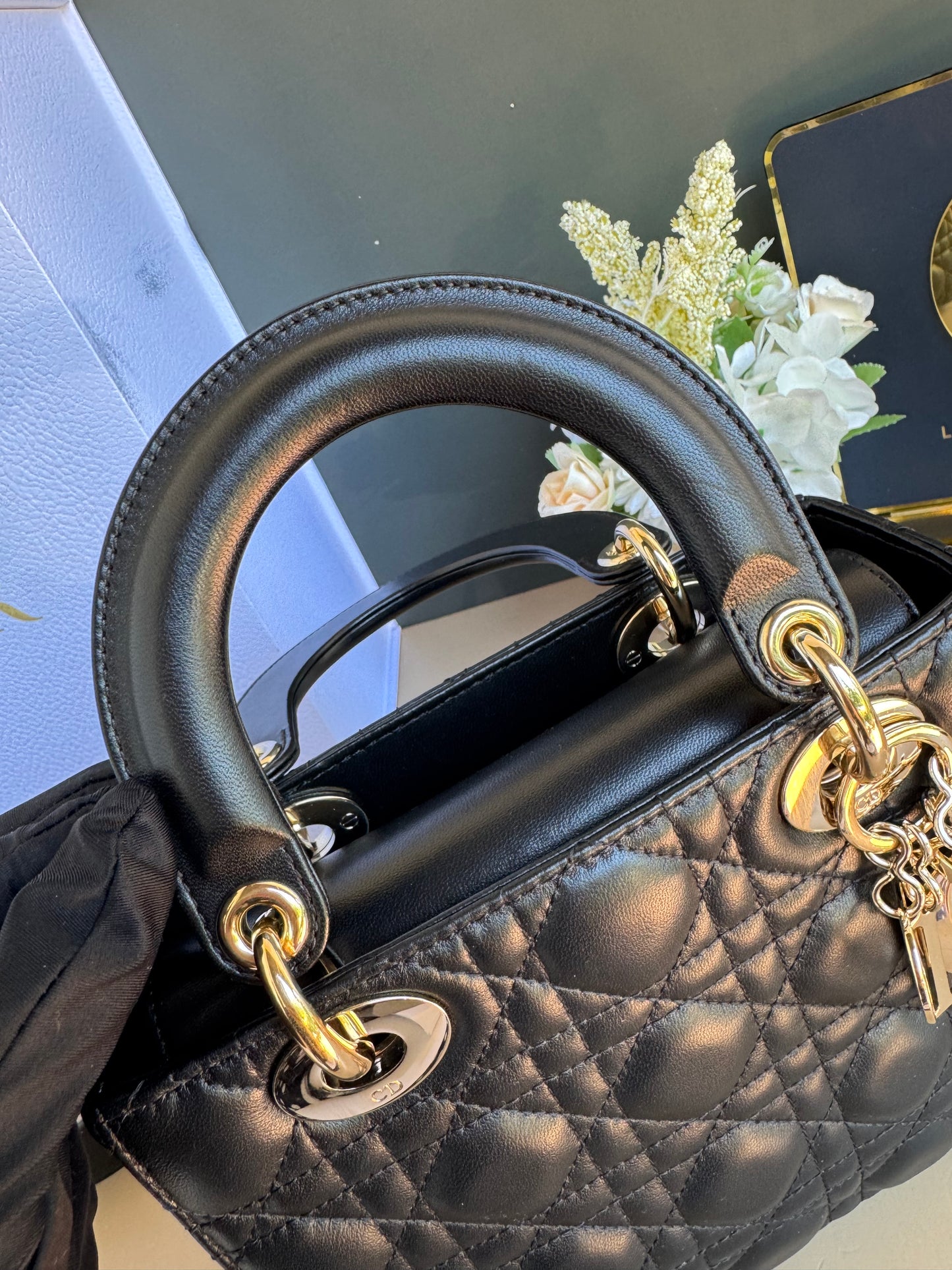 LADY DIOR SMALL LAMBSKIN GHW