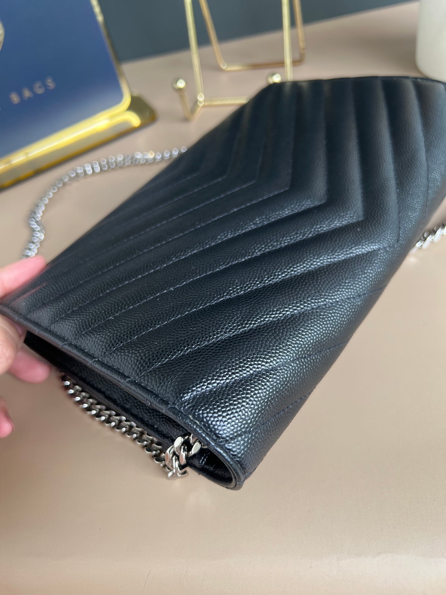 YSL WALLET ON CHAIN MEDIUM