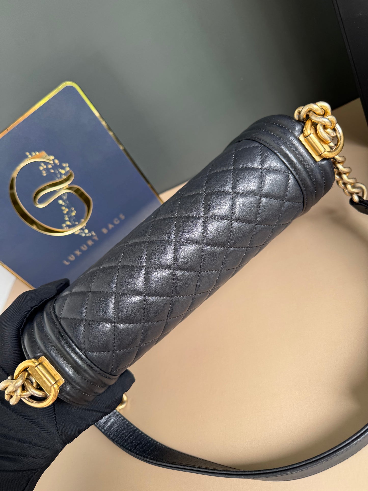CHANEL LE BOY OLD MEDIUM LAMBSKIN