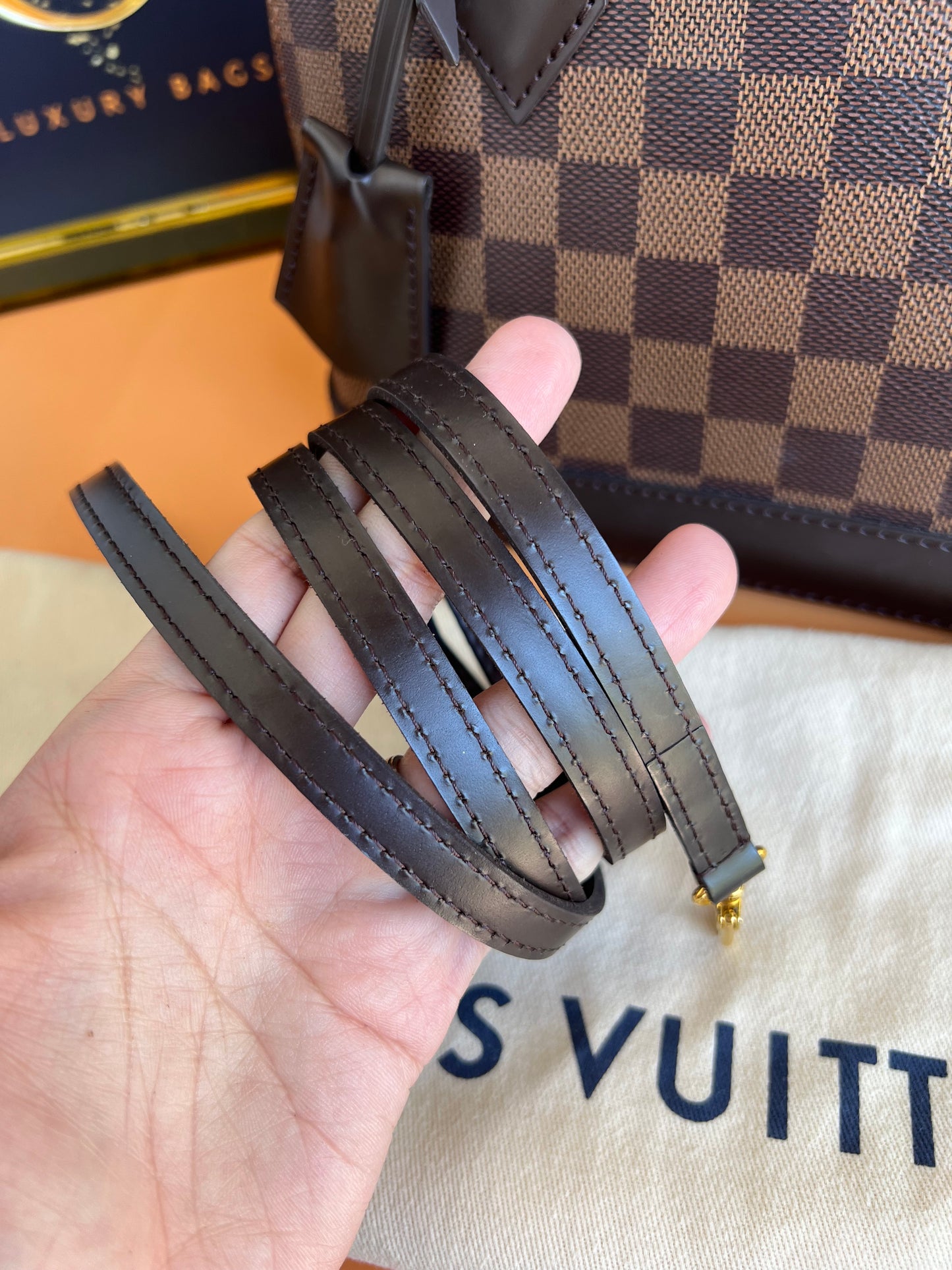 LOUIS VUITTON BB ALMA DAMIER EBENE