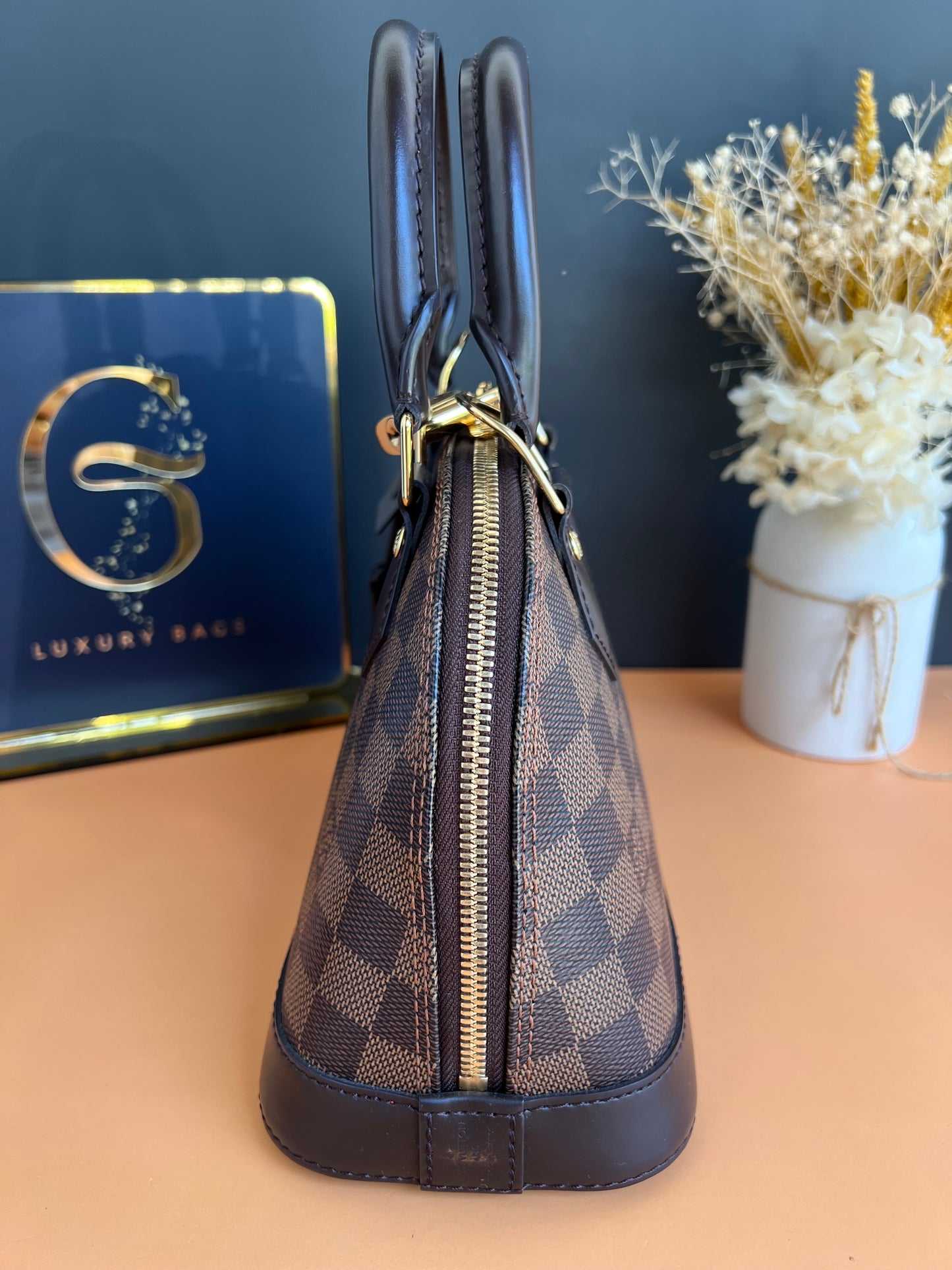 LOUIS VUITTON BB ALMA DAMIER EBENE