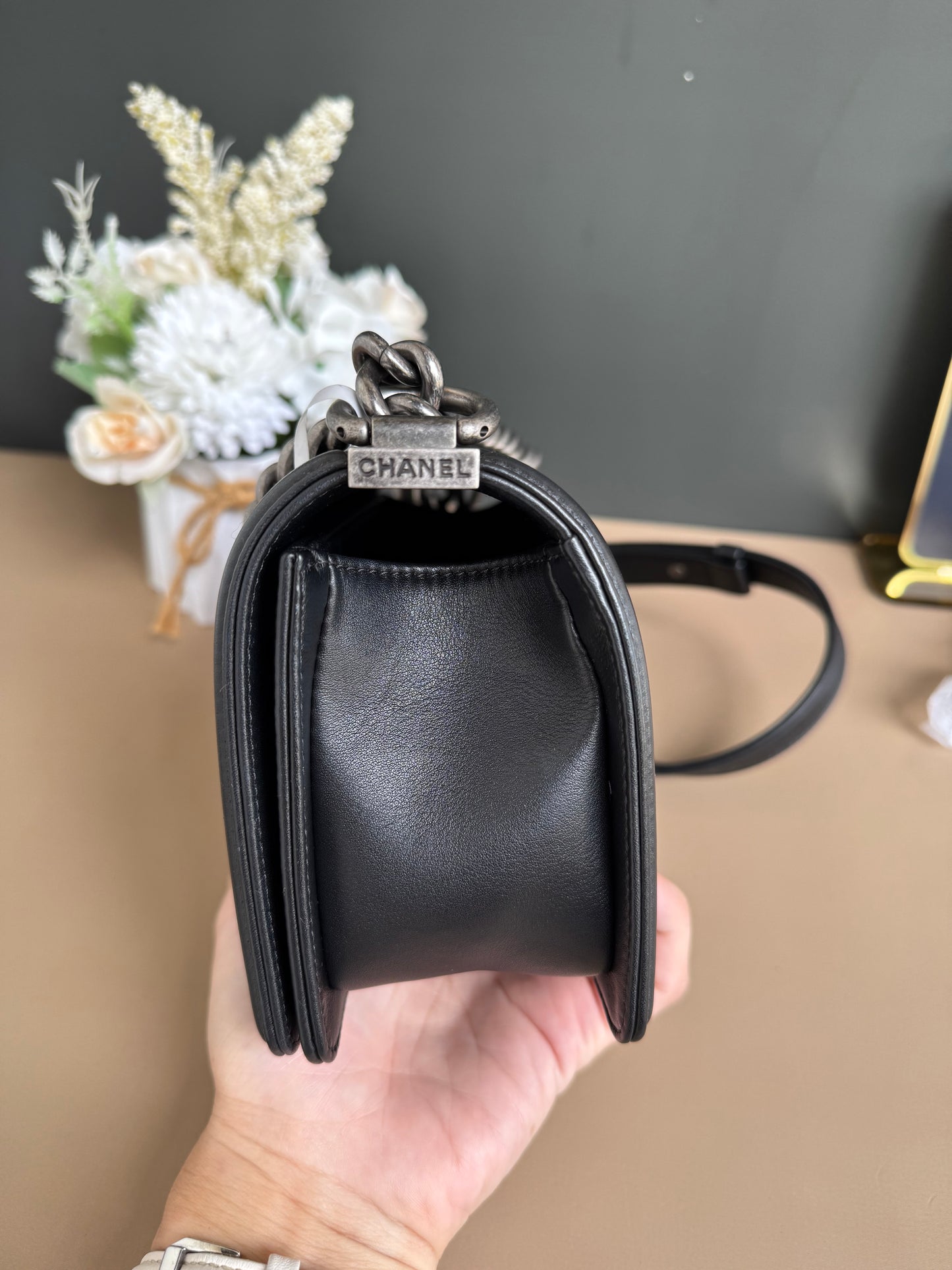 CHANEL LE BOY SMALL CHEVRON