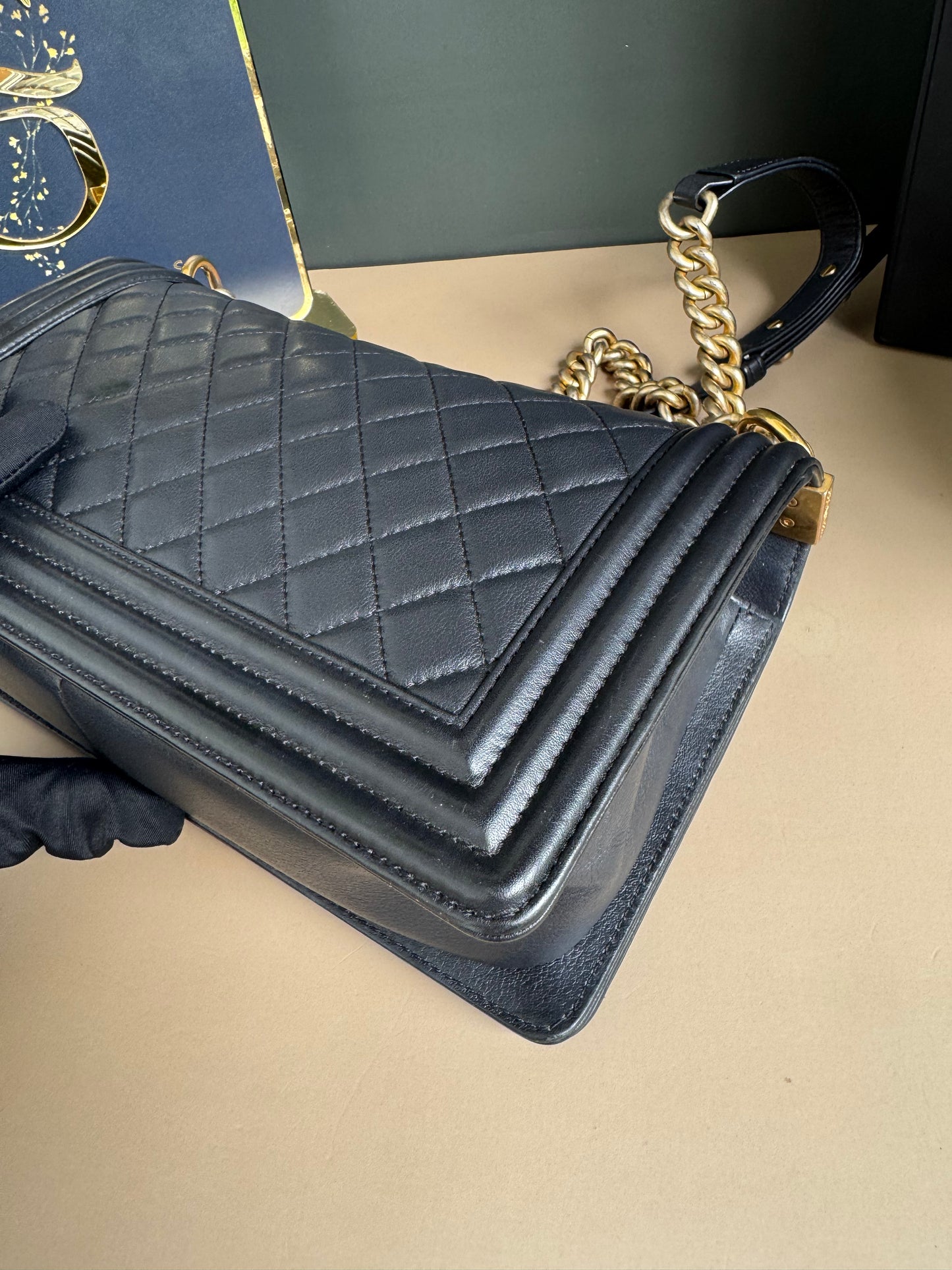 CHANEL LE BOY OLD MEDIUM LAMBSKIN