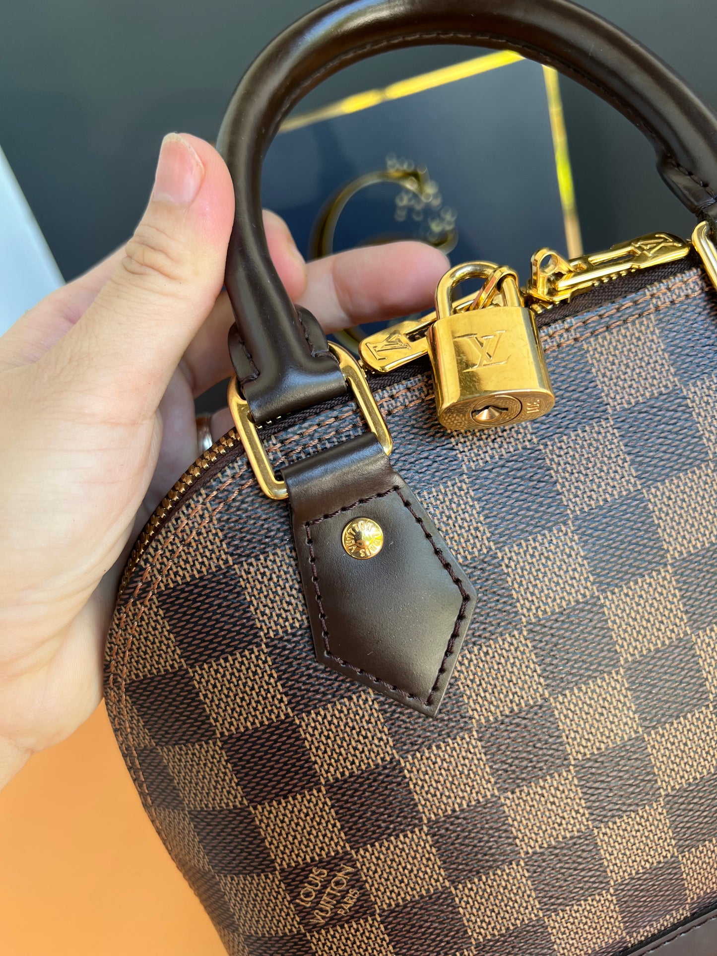 LOUIS VUITTON BB ALMA DAMIER EBENE