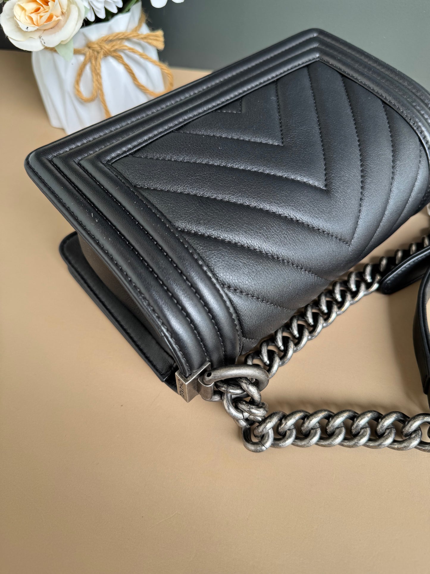 CHANEL LE BOY SMALL CHEVRON