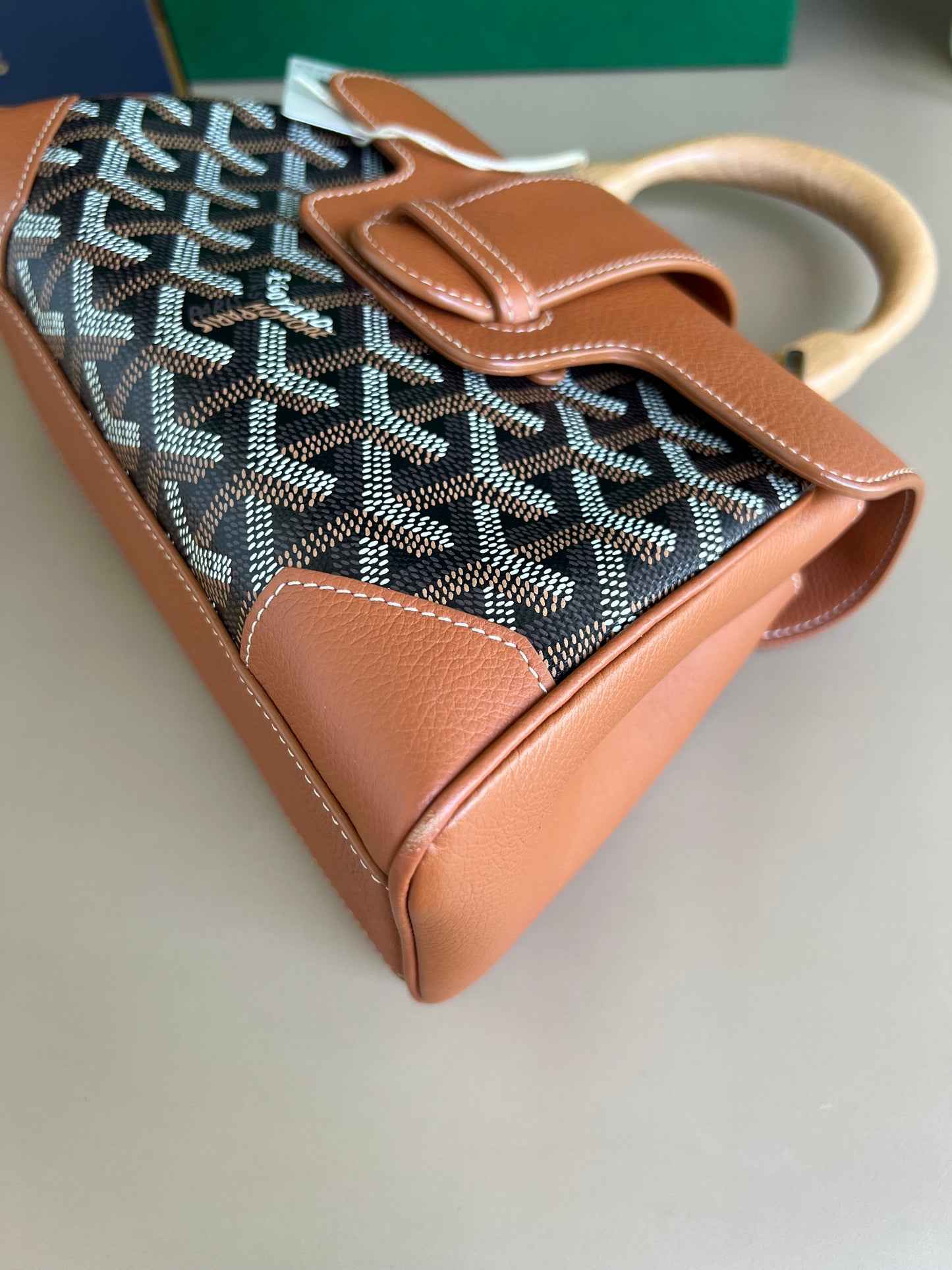 GOYARD MINI SAIGON TAN/BLACK