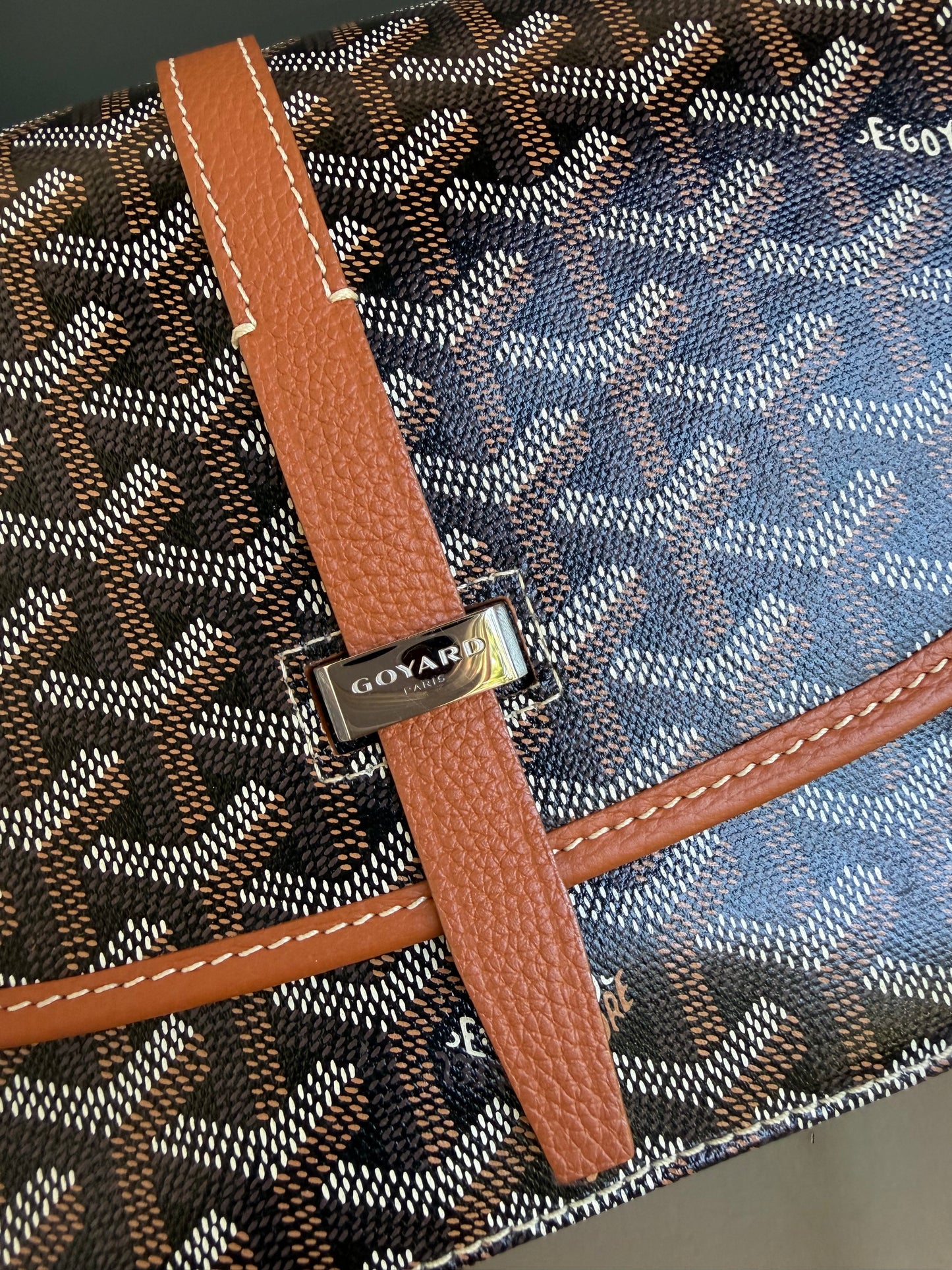 GOYARD BELVEDERE PM TAN/BLACK