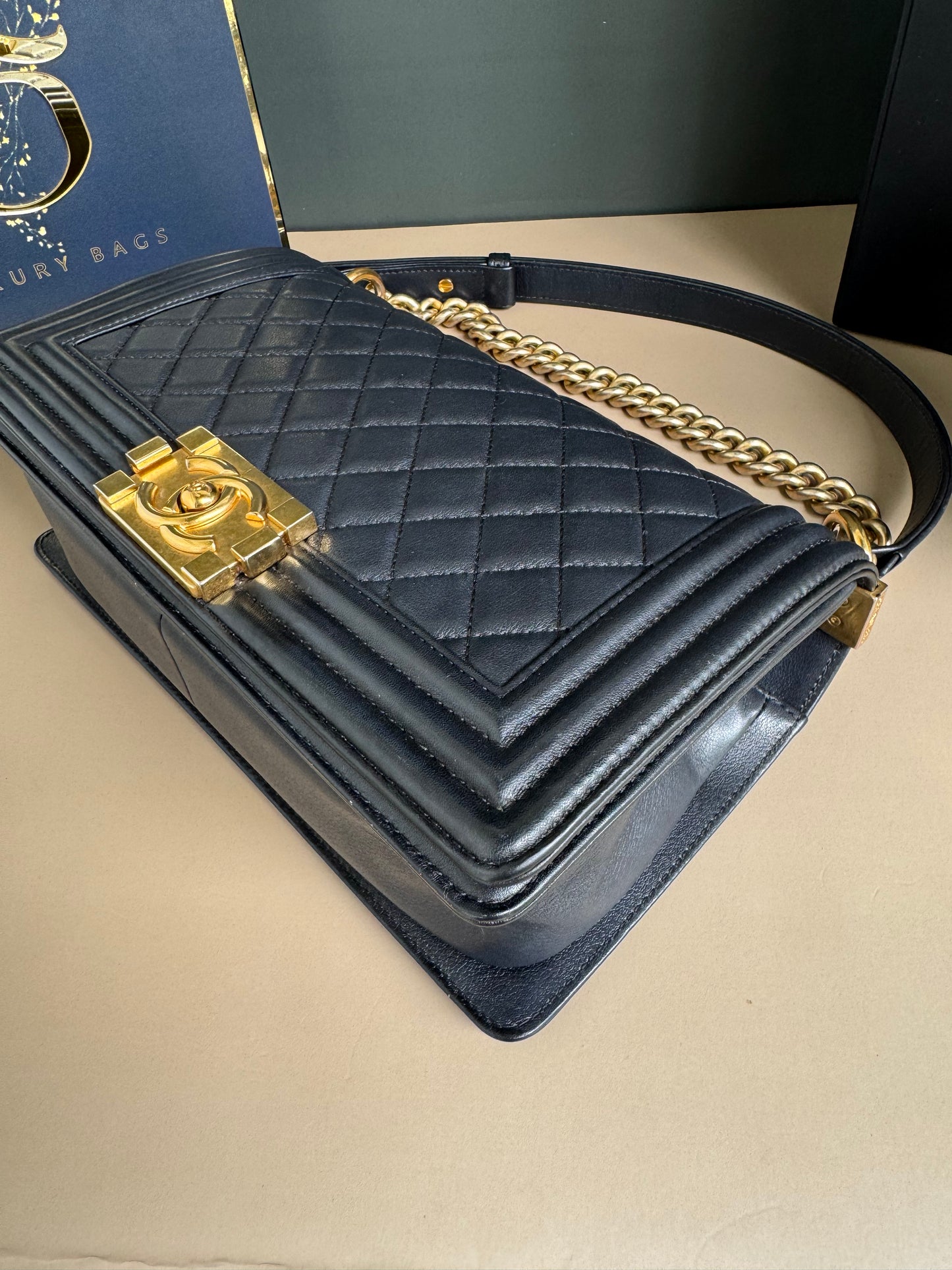 CHANEL LE BOY OLD MEDIUM LAMBSKIN