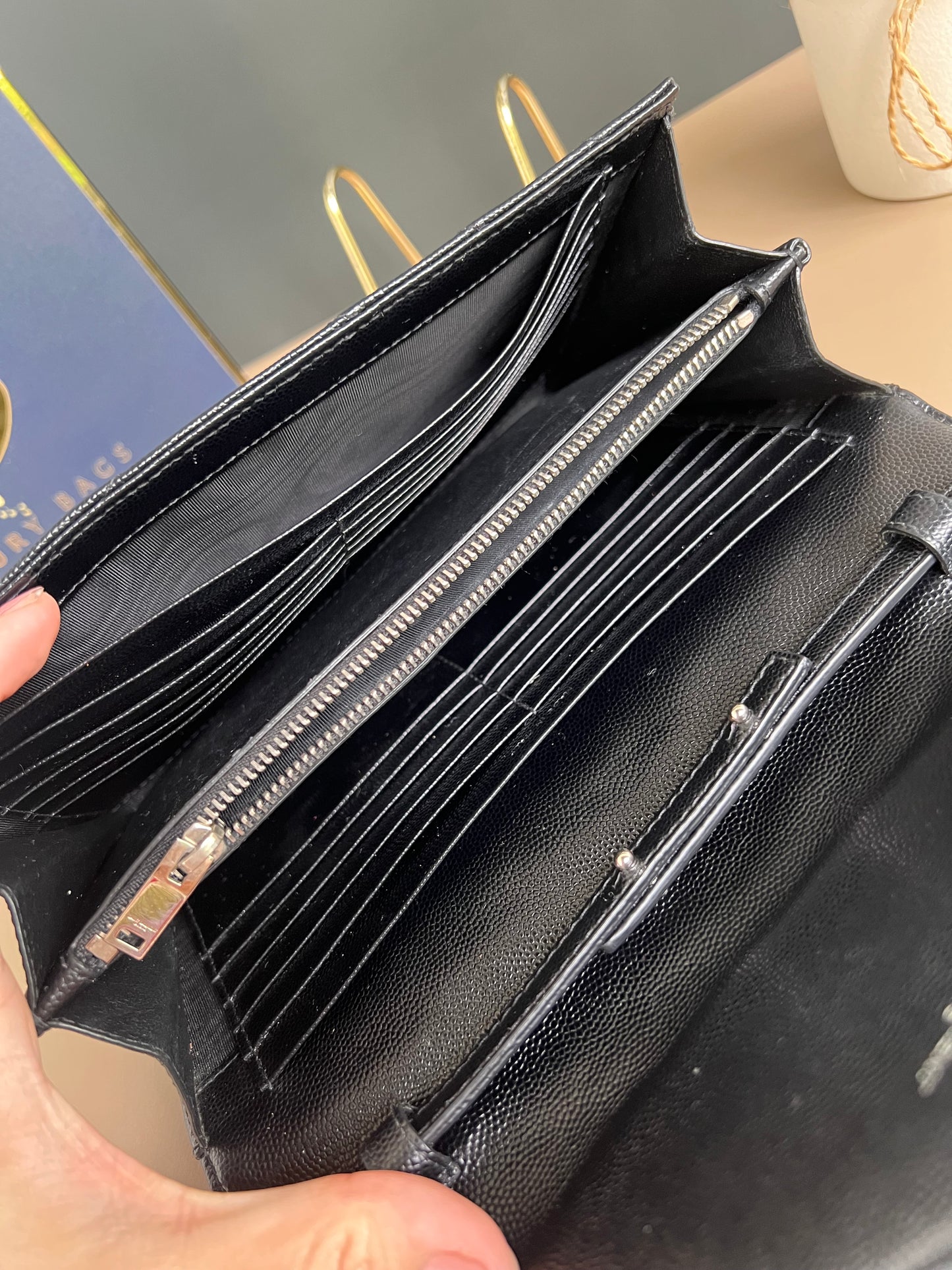 YSL WALLET ON CHAIN MEDIUM