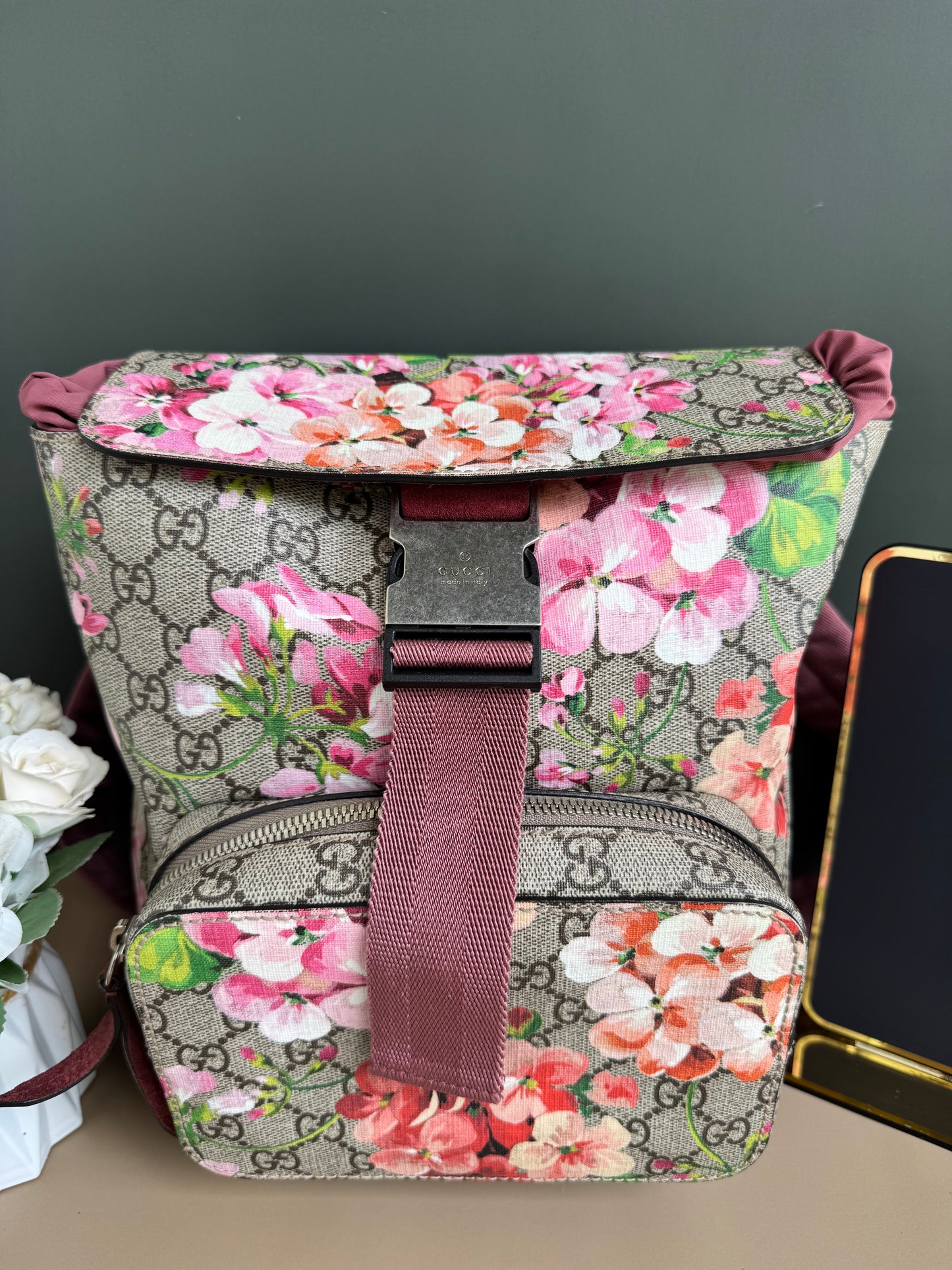GUCCI FLORAL BACKPACK