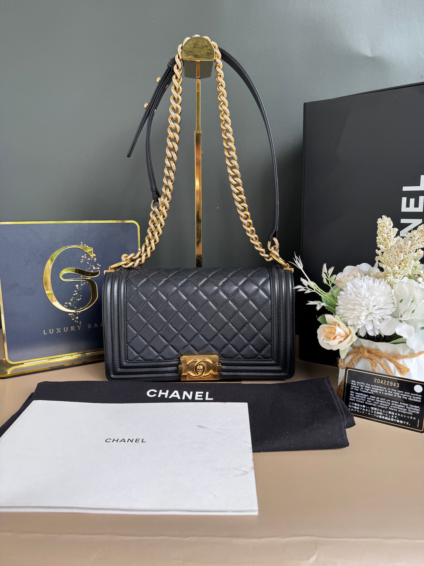 CHANEL LE BOY OLD MEDIUM LAMBSKIN