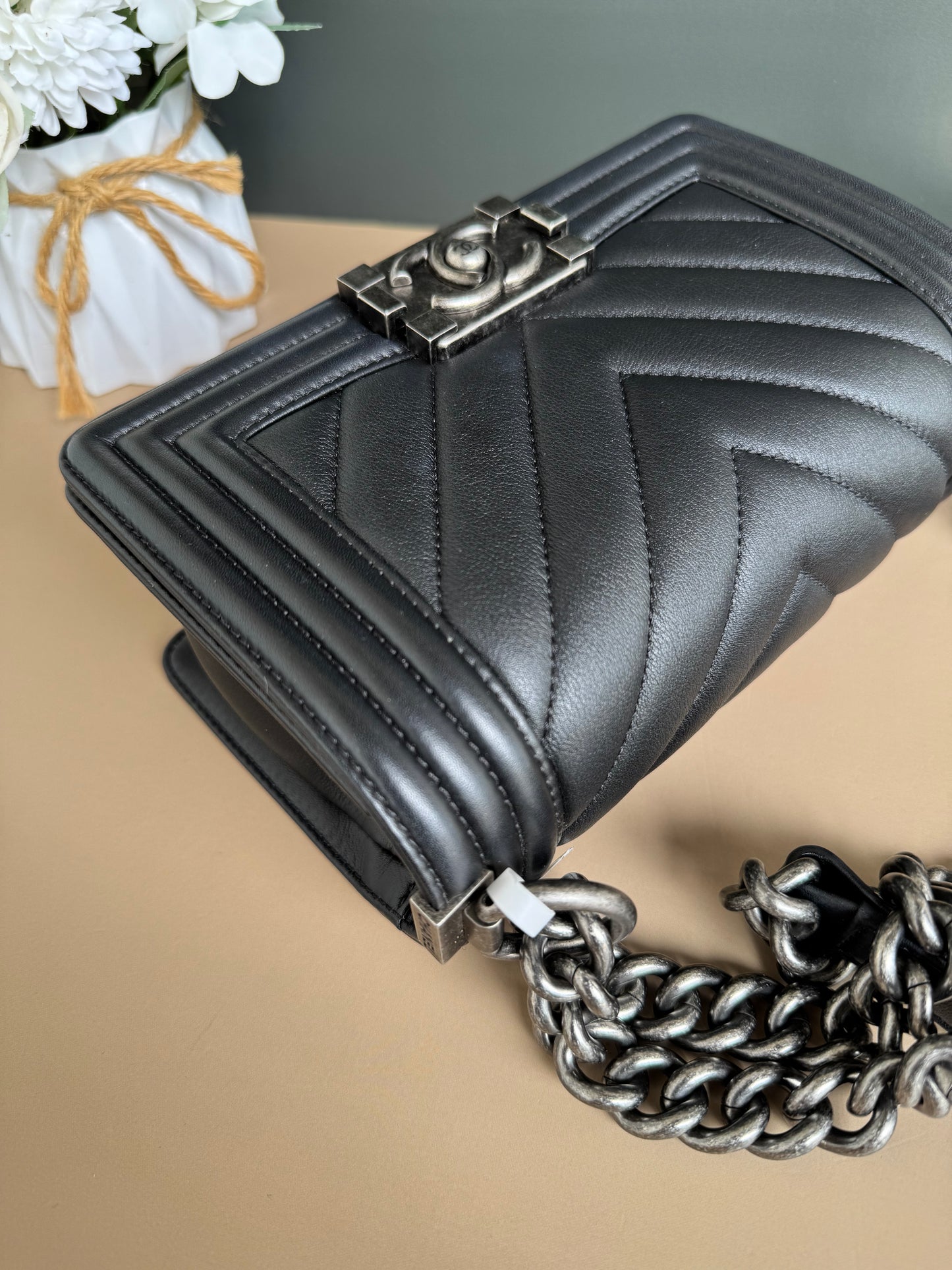 CHANEL LE BOY SMALL CHEVRON