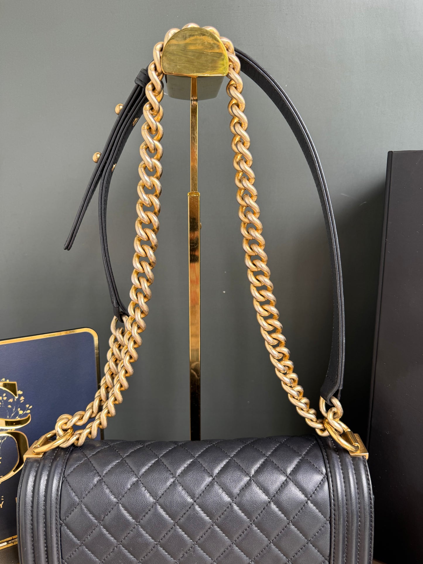 CHANEL LE BOY OLD MEDIUM LAMBSKIN