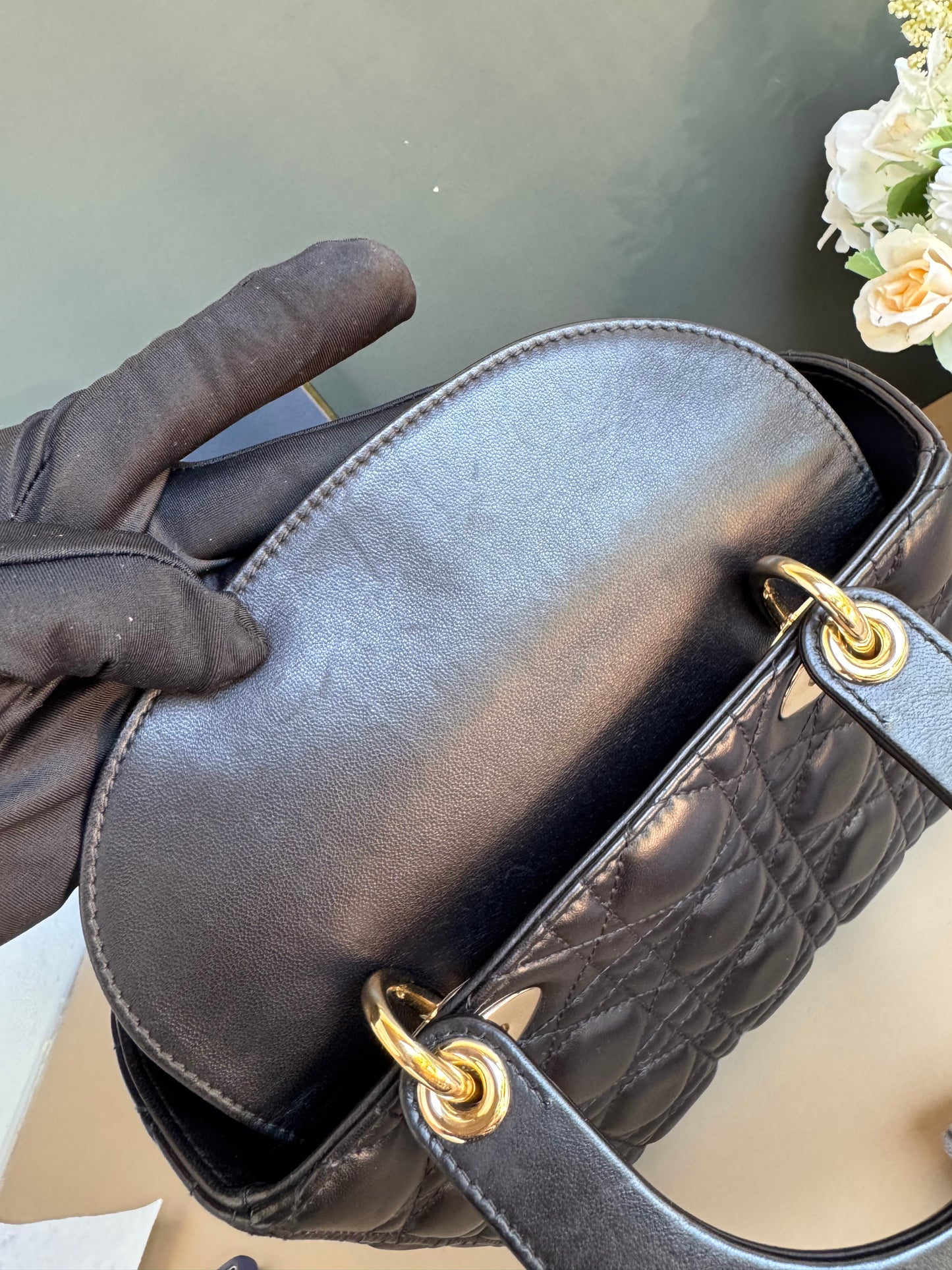 LADY DIOR SMALL LAMBSKIN GHW