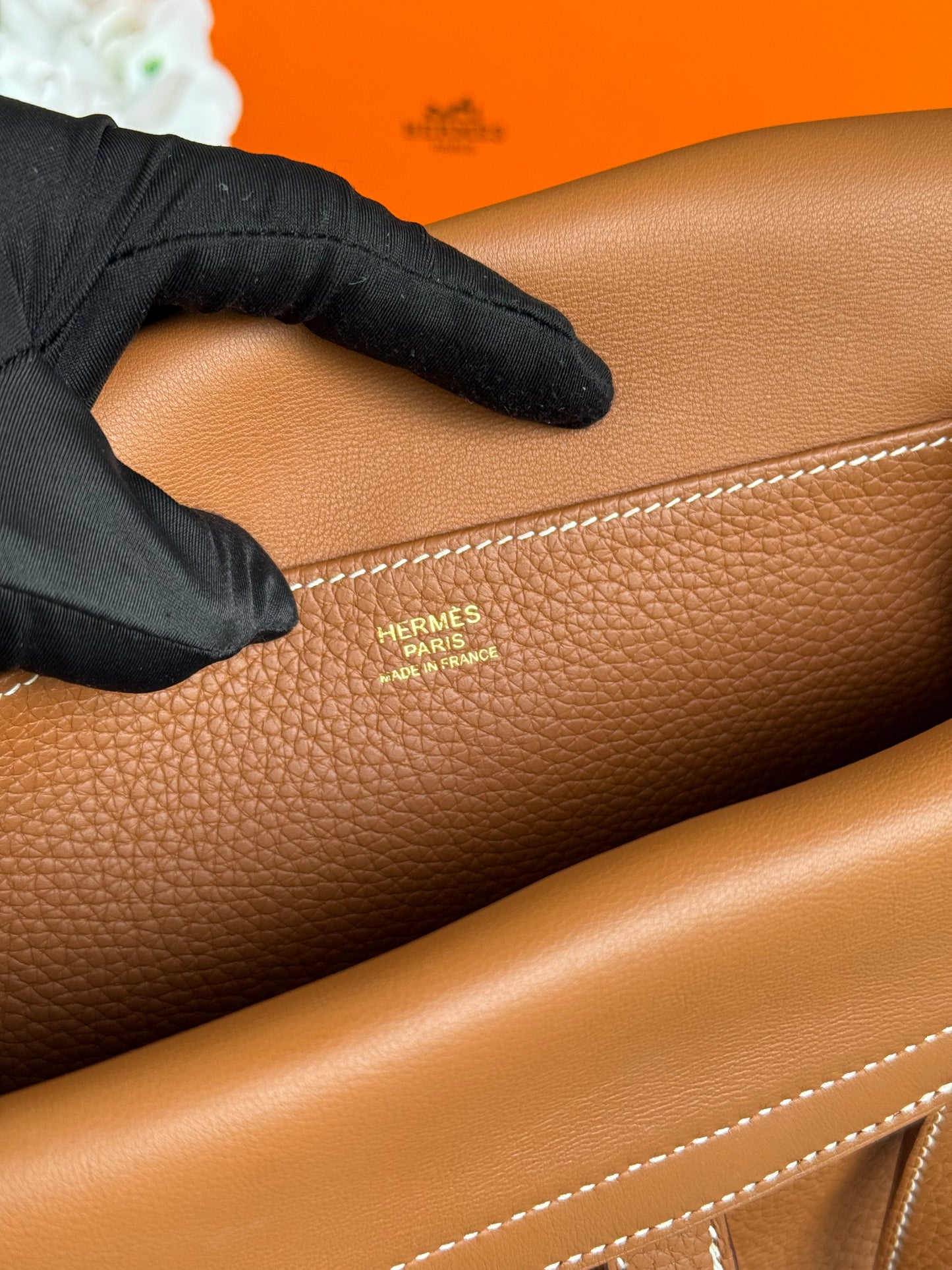 HERMES HALZAN 25 GOLD ON GHW