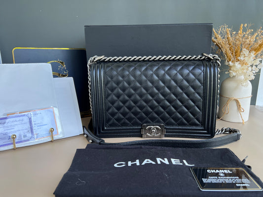 CHANEL LE BOY NEW MEDIUM CAVIAR