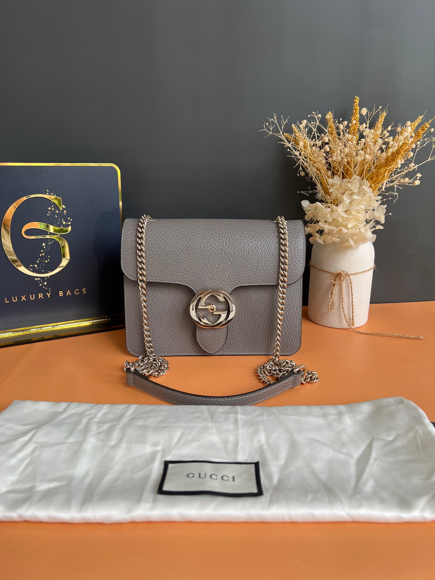 GUCCI INTERLOCK FLAP SMALL