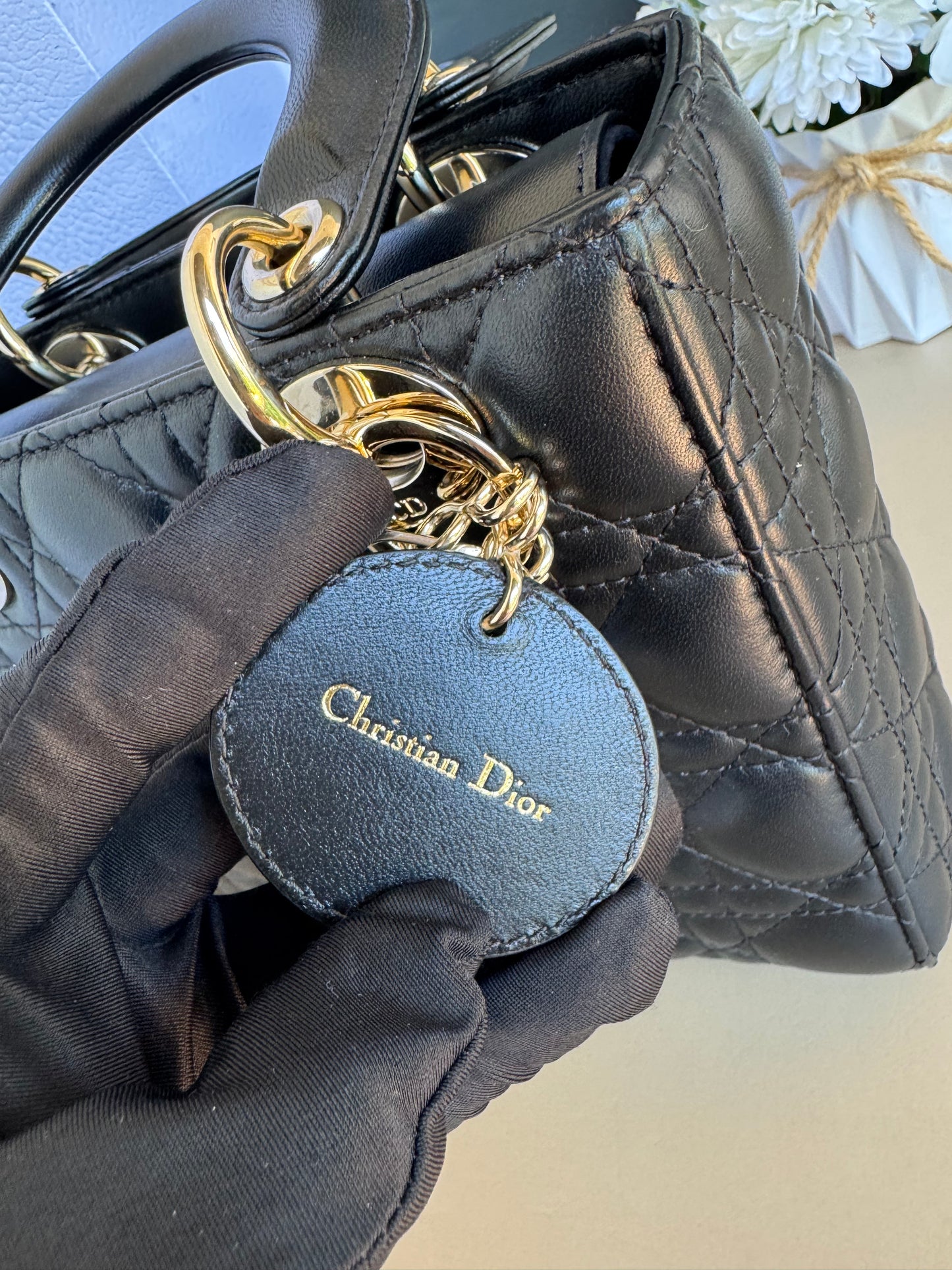 LADY DIOR SMALL LAMBSKIN GHW
